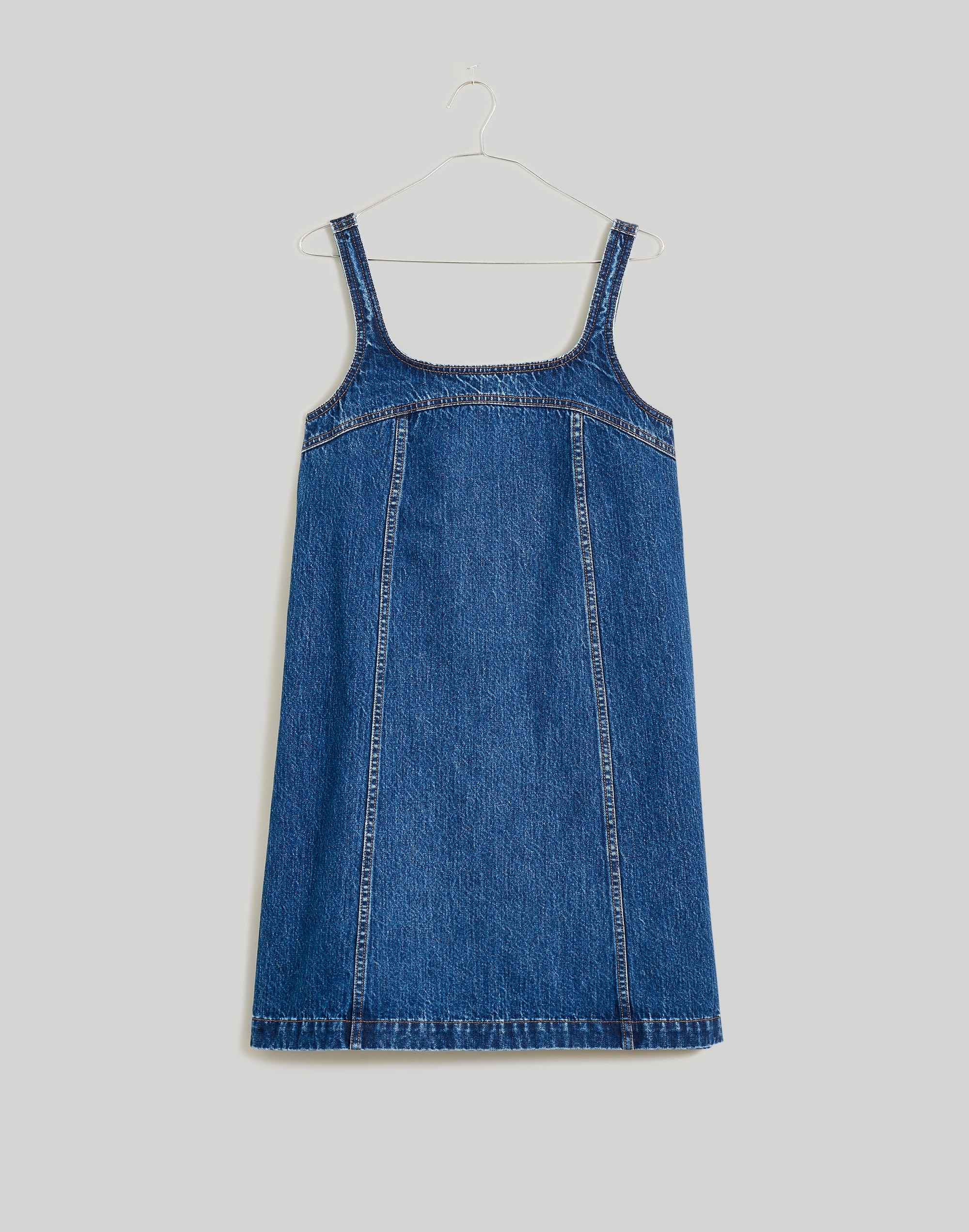 Denim A-Line Sleeveless Mini Dress Ladera Wash | Madewell