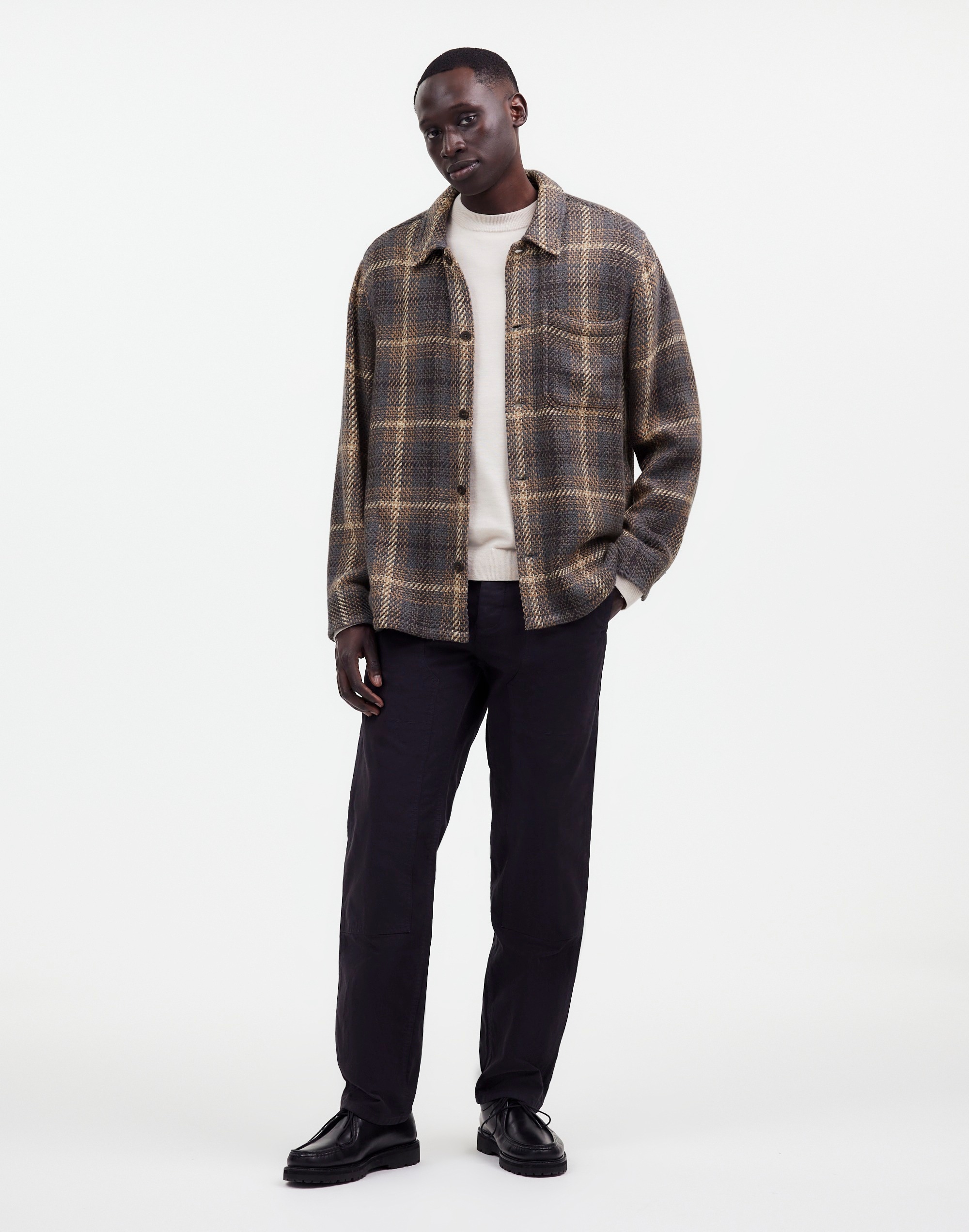 Twill Boxy Shirt-Jacket Broken Plaid | Madewell