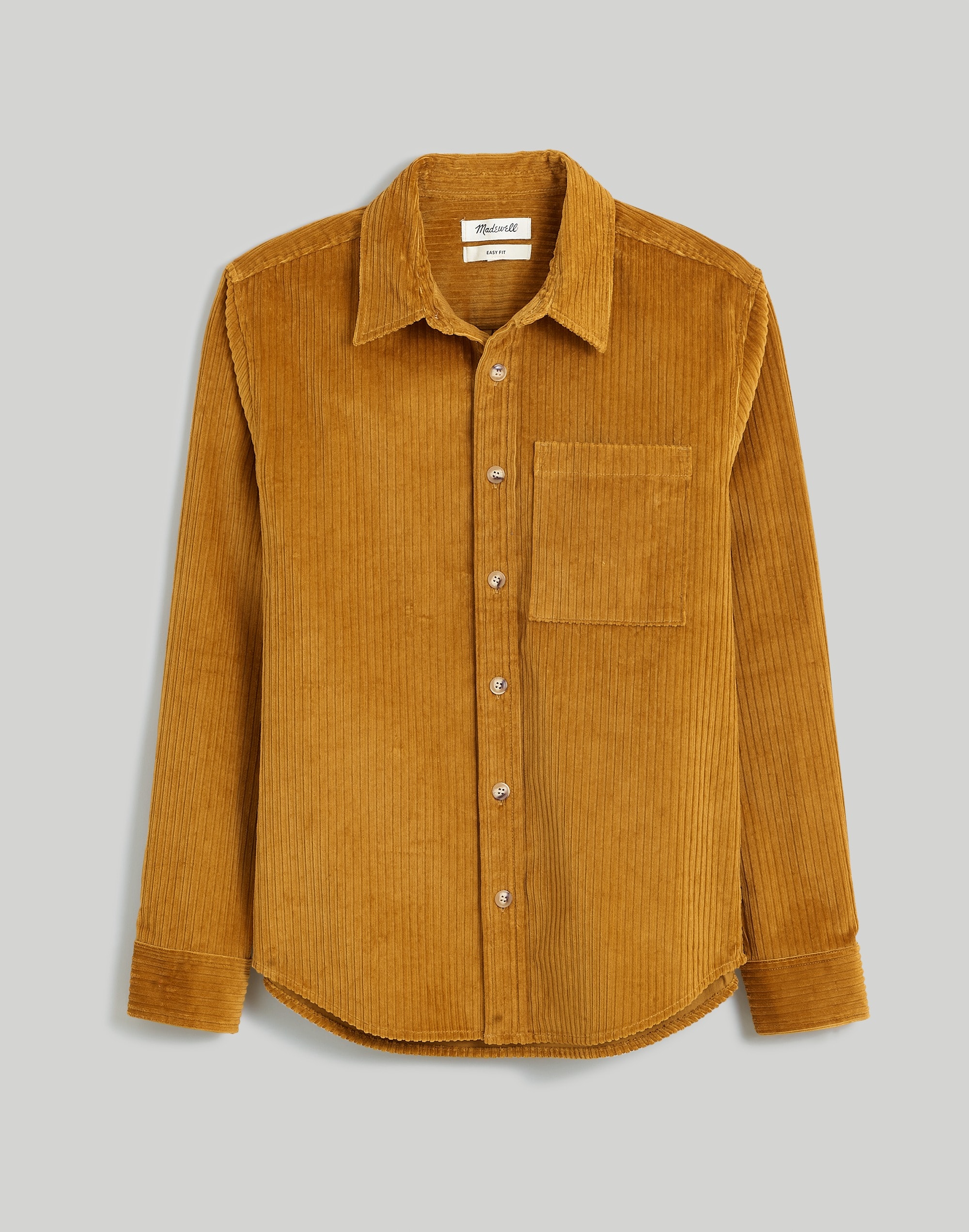 Corduroy Easy Long-Sleeve Shirt | Madewell