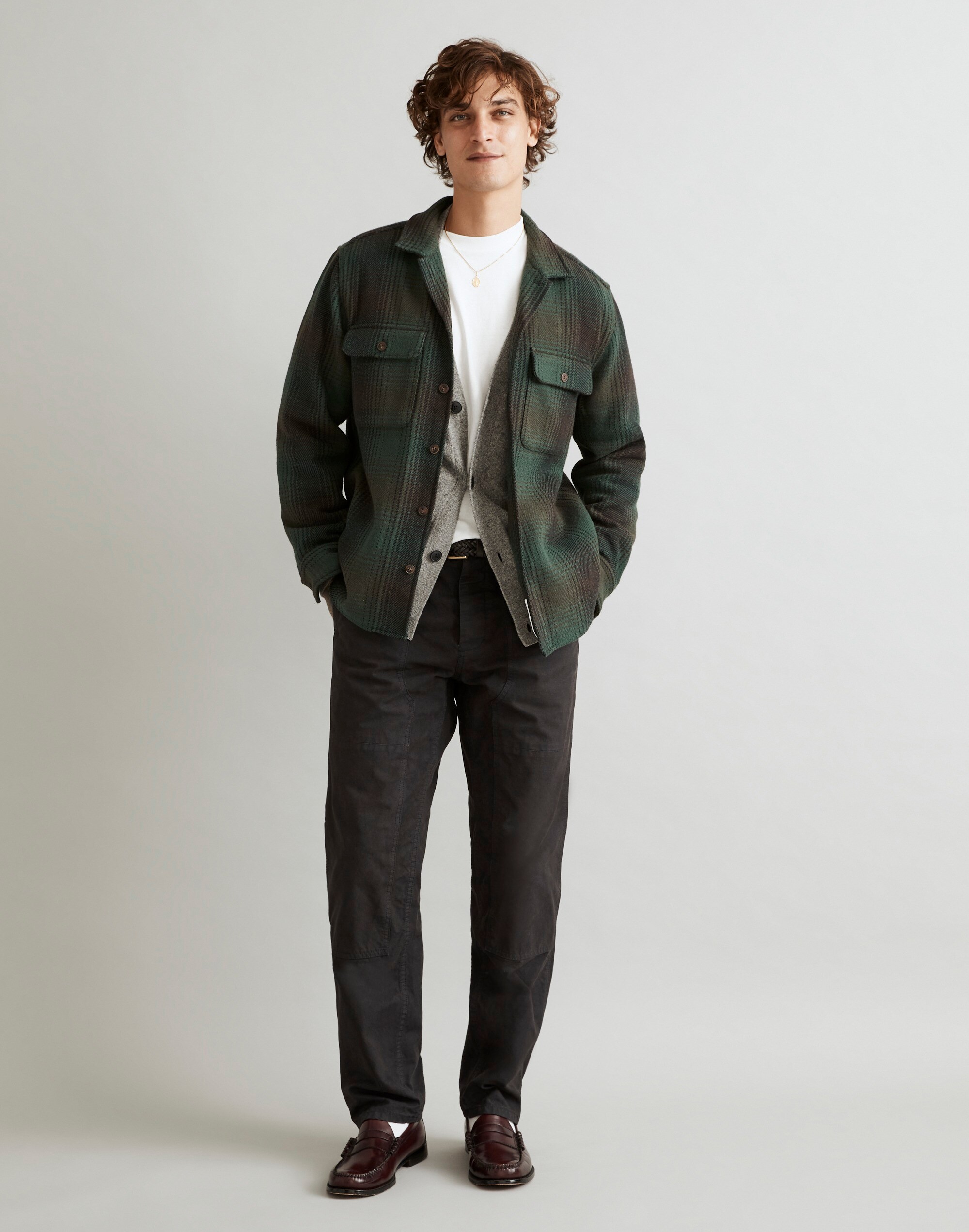 Brushed Easy Shirt-Jacket Italian Fabric | Madewell