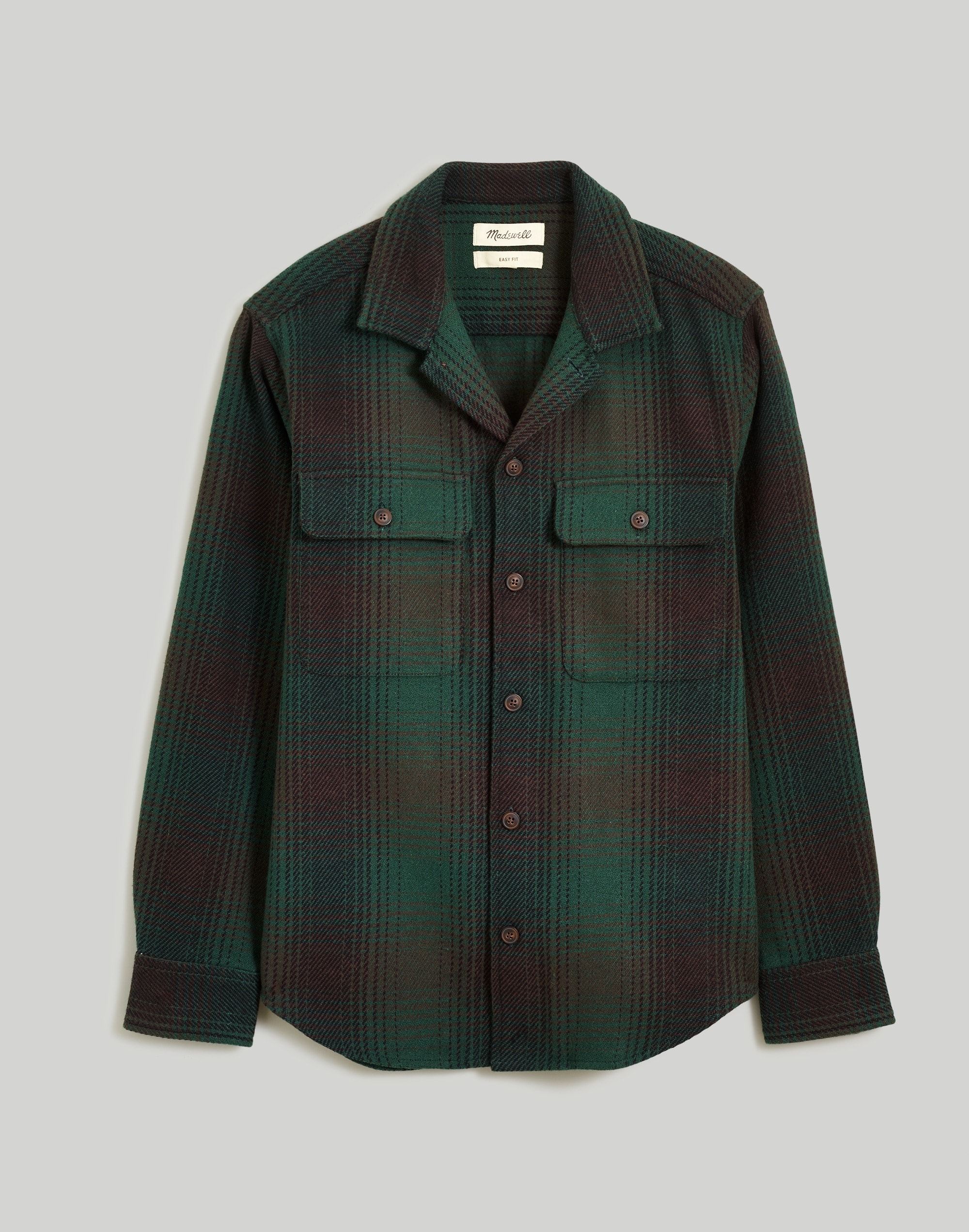 Brushed Easy Shirt-Jacket Italian Fabric | Madewell