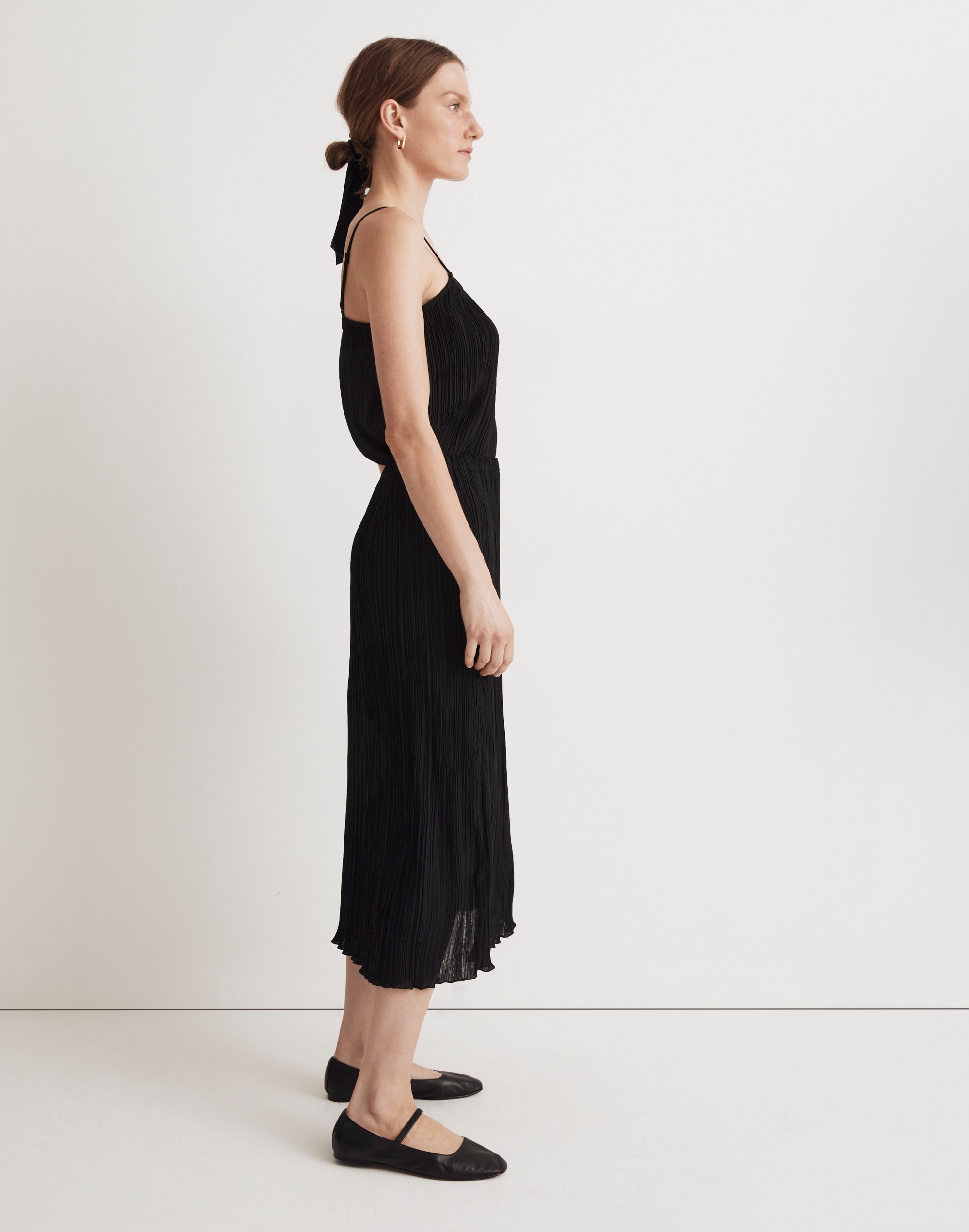 Plissé Midi Slip Skirt | Madewell