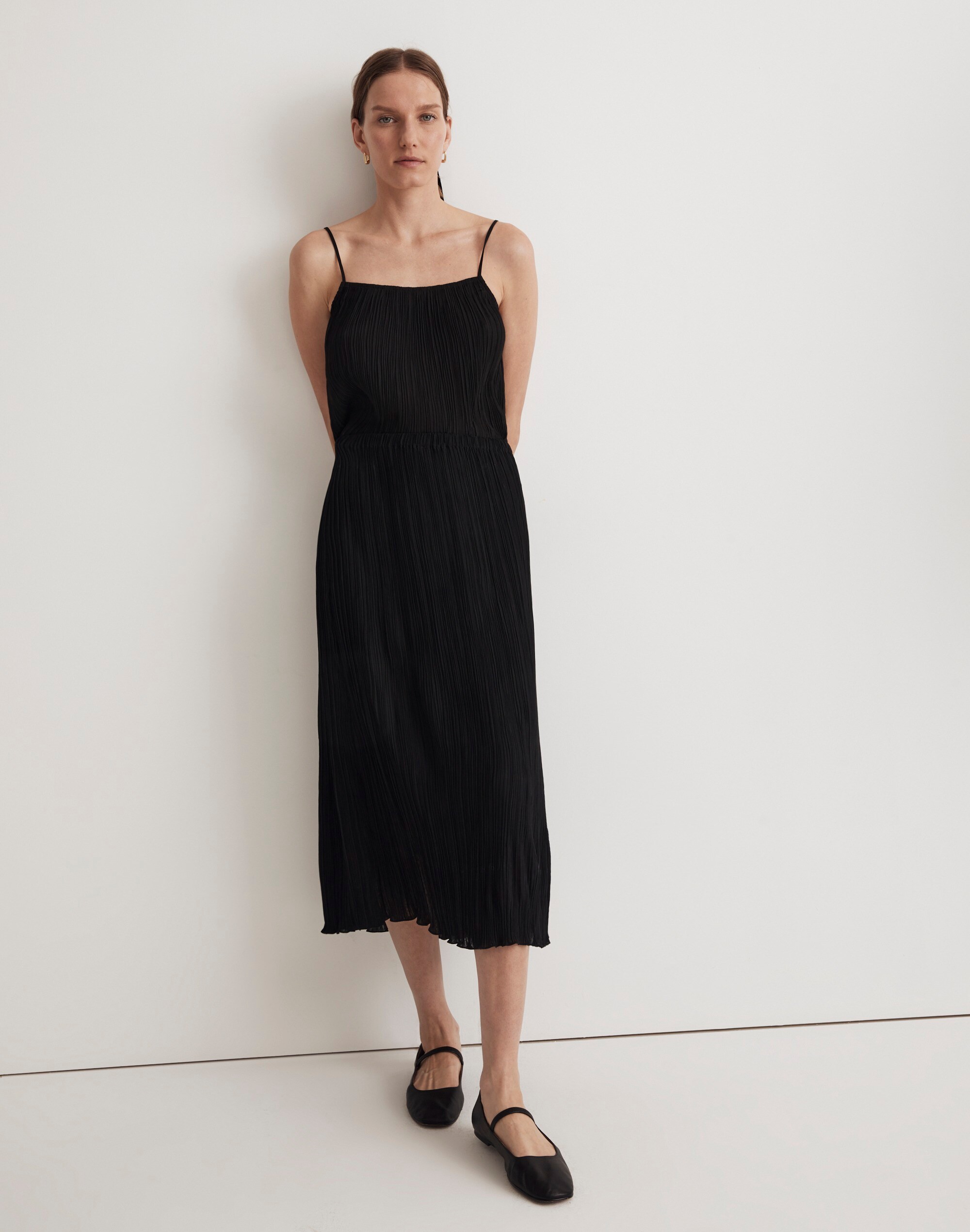 Plissé Midi Slip Skirt | Madewell