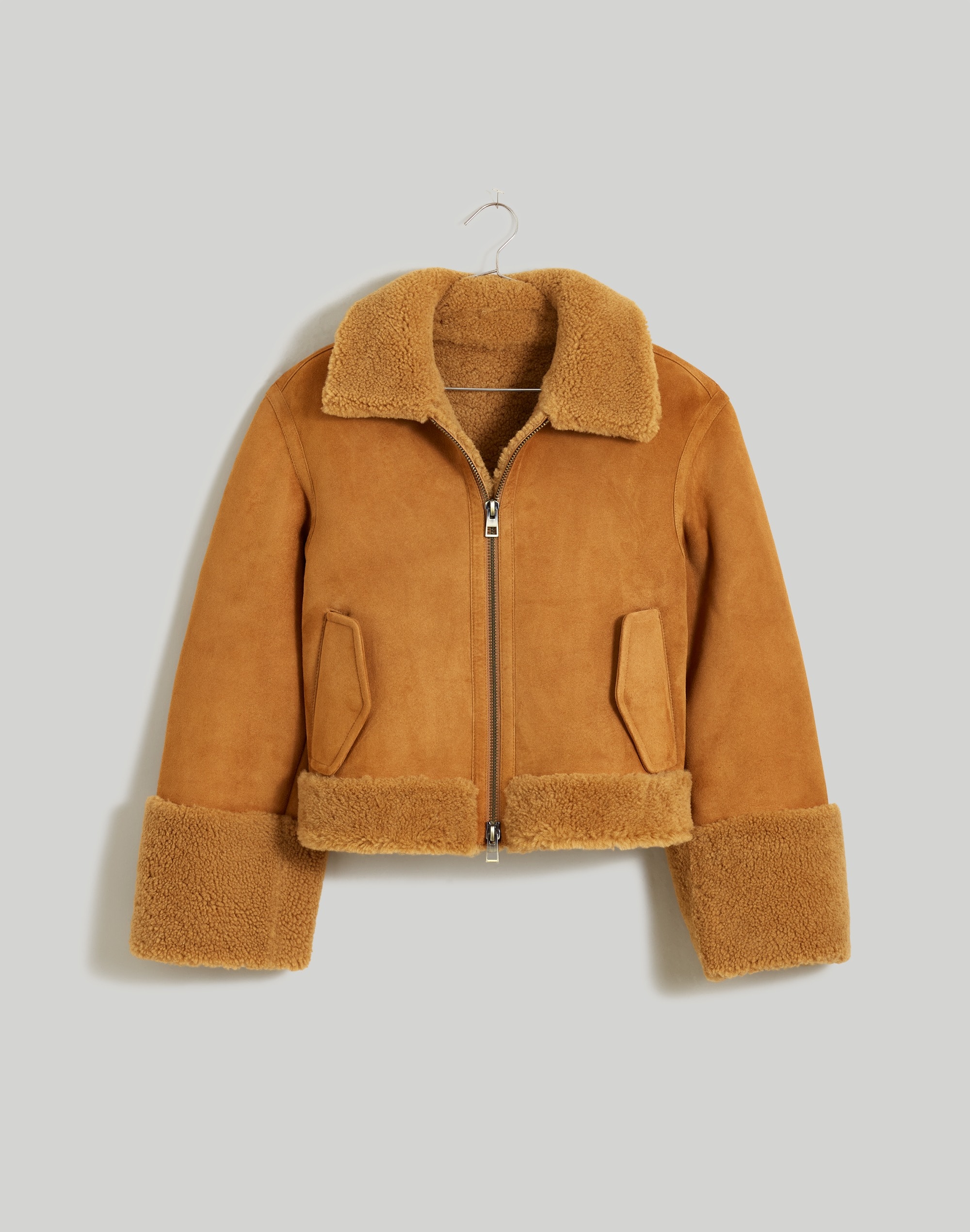 Shearling Zip-Front Jacket