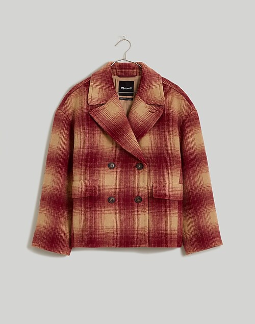 Brushed Wool Double Breasted Blazer
