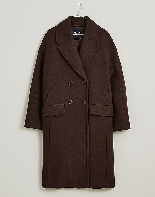 Italian Wool Double Breasted Tailored Coat