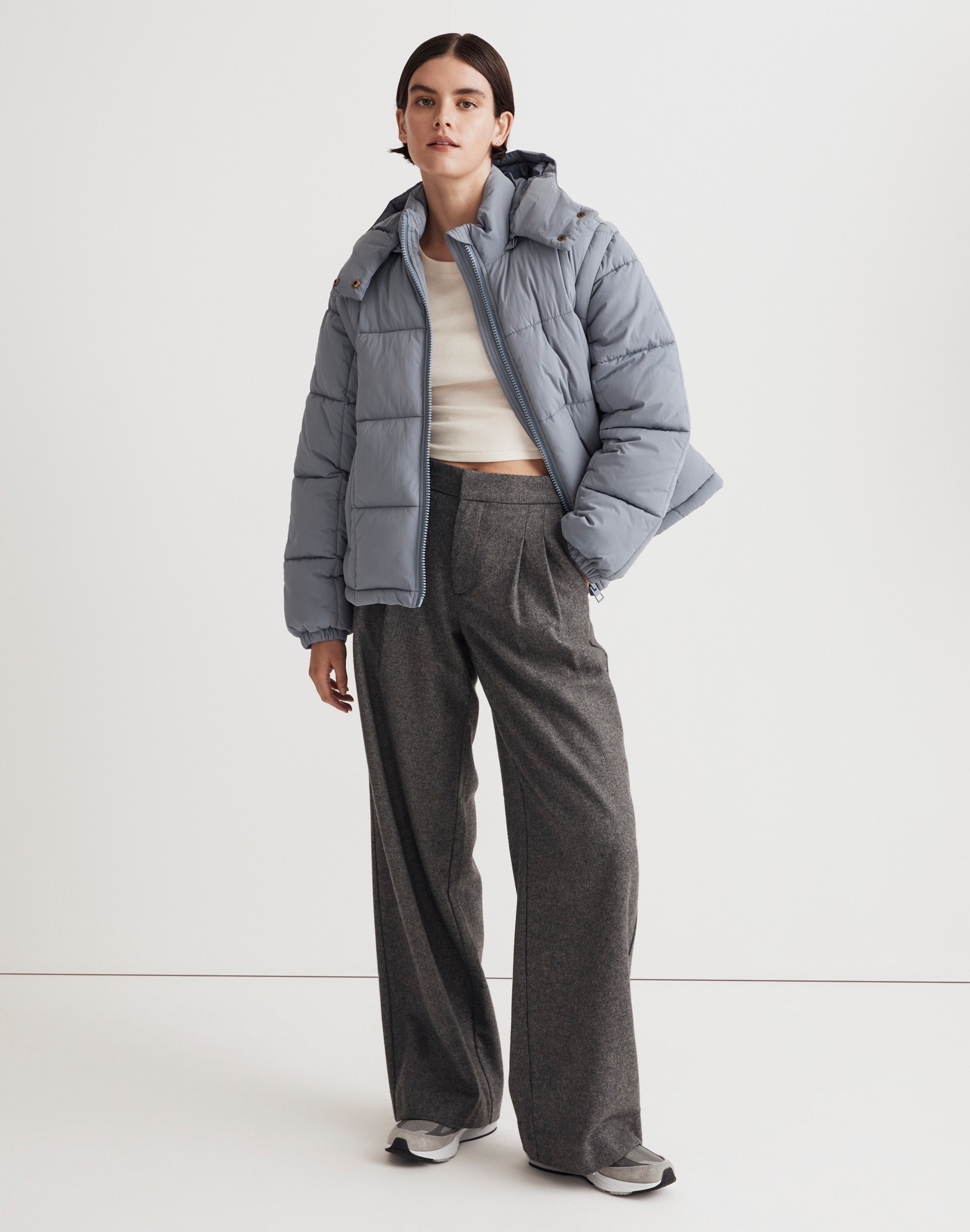 Modular Quilted Crop Puffer Jacket