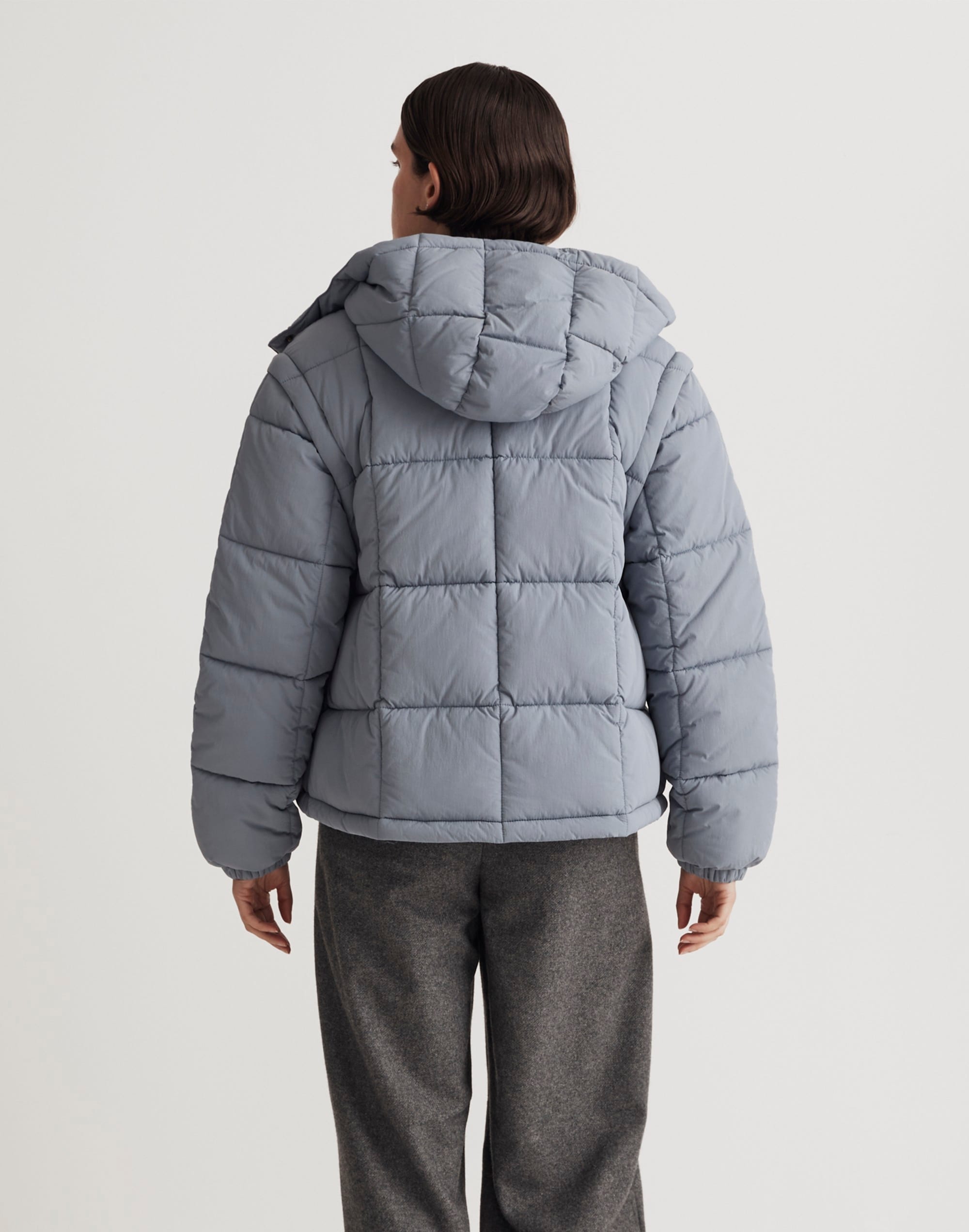 Modular Quilted Crop Puffer Jacket