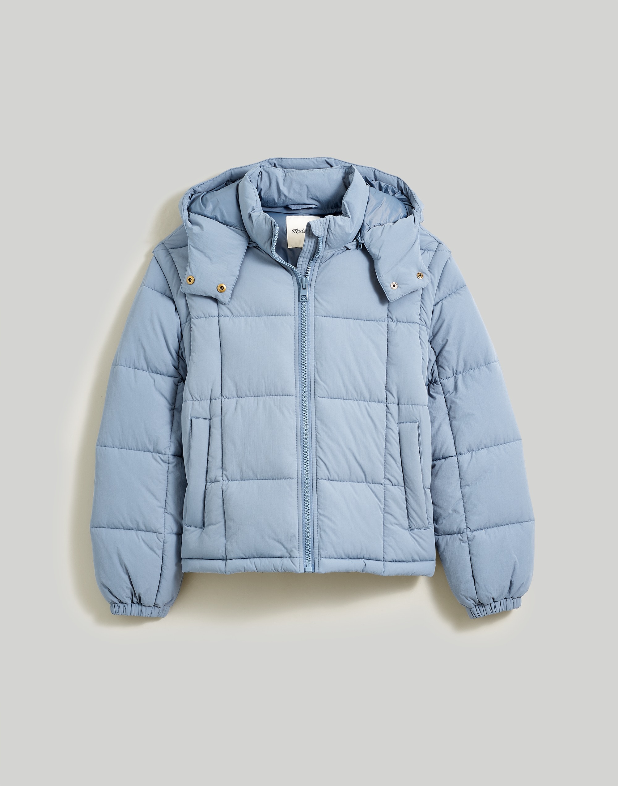 Modular Quilted Crop Puffer Jacket