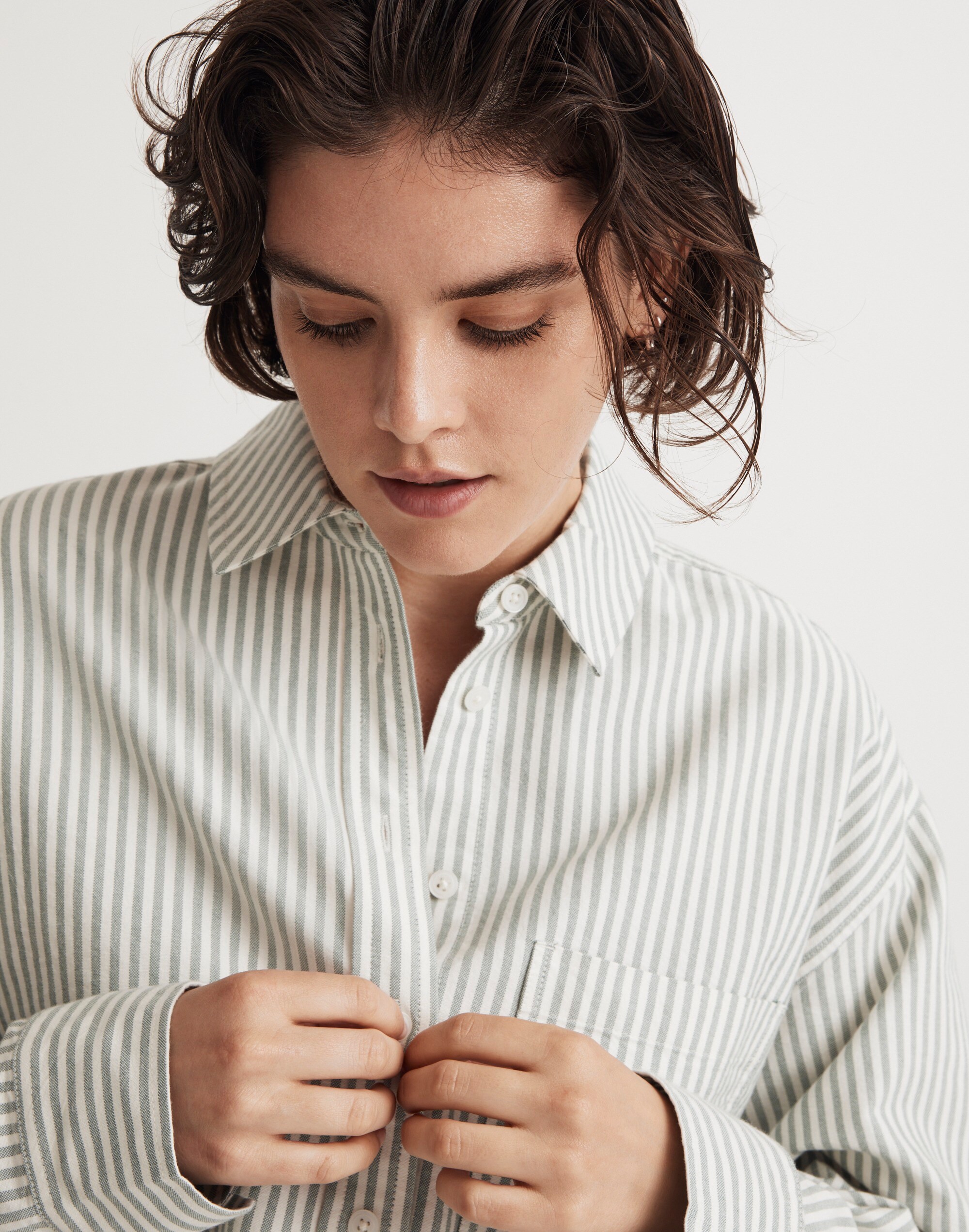 The Signature Oxford Crop Shirt | Madewell