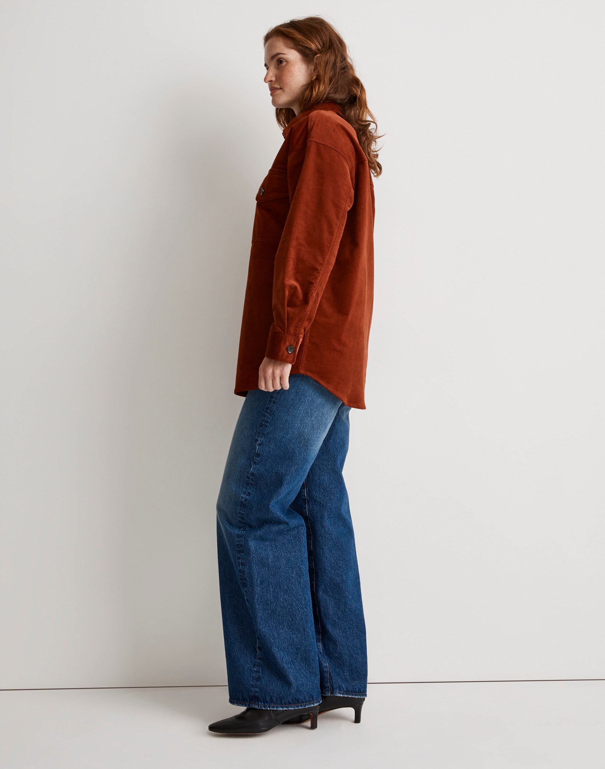 Corduroy Twill Oversized Shirt-Jacket