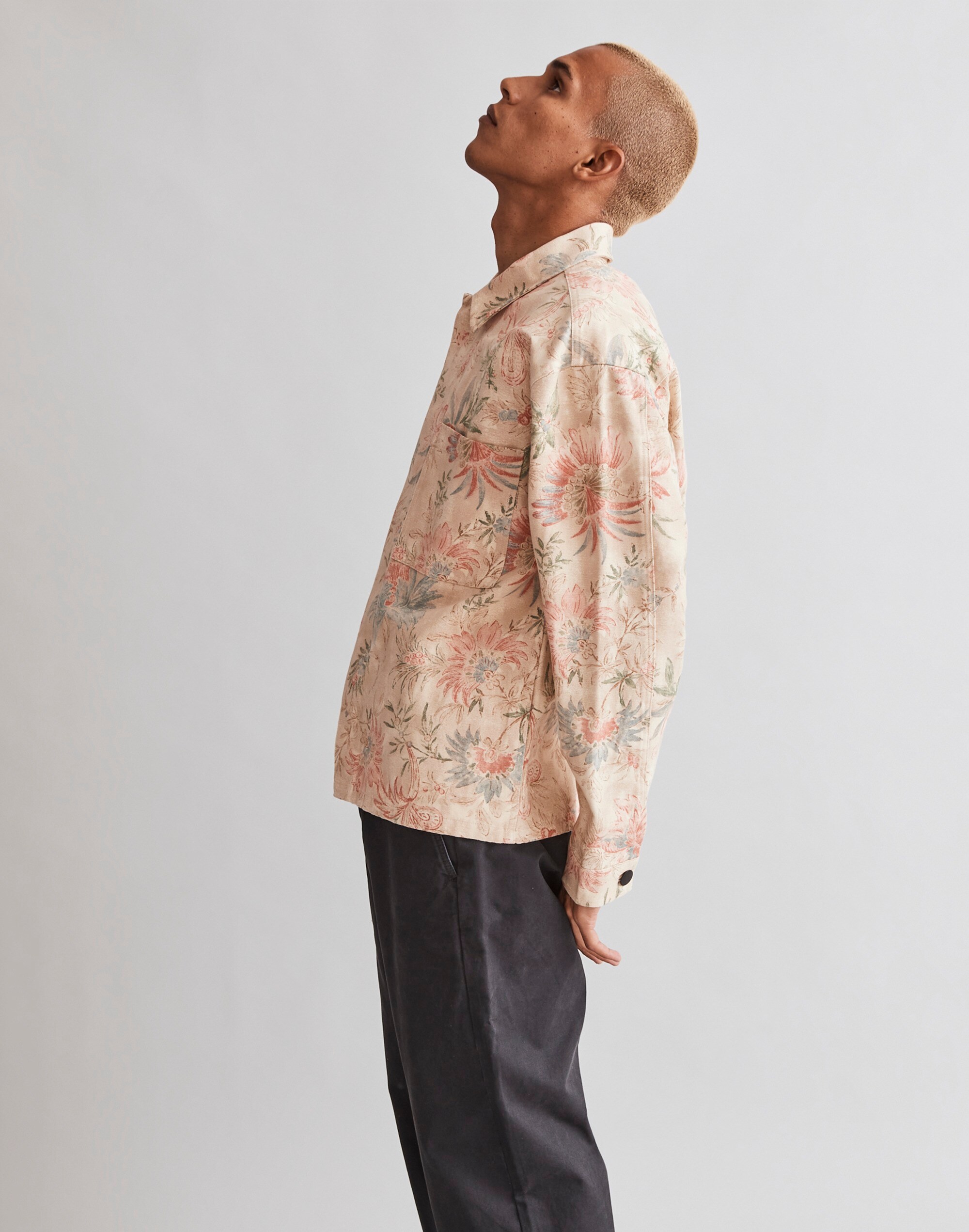 Canvas Boxy Shirt-Jacket in Floral | Madewell