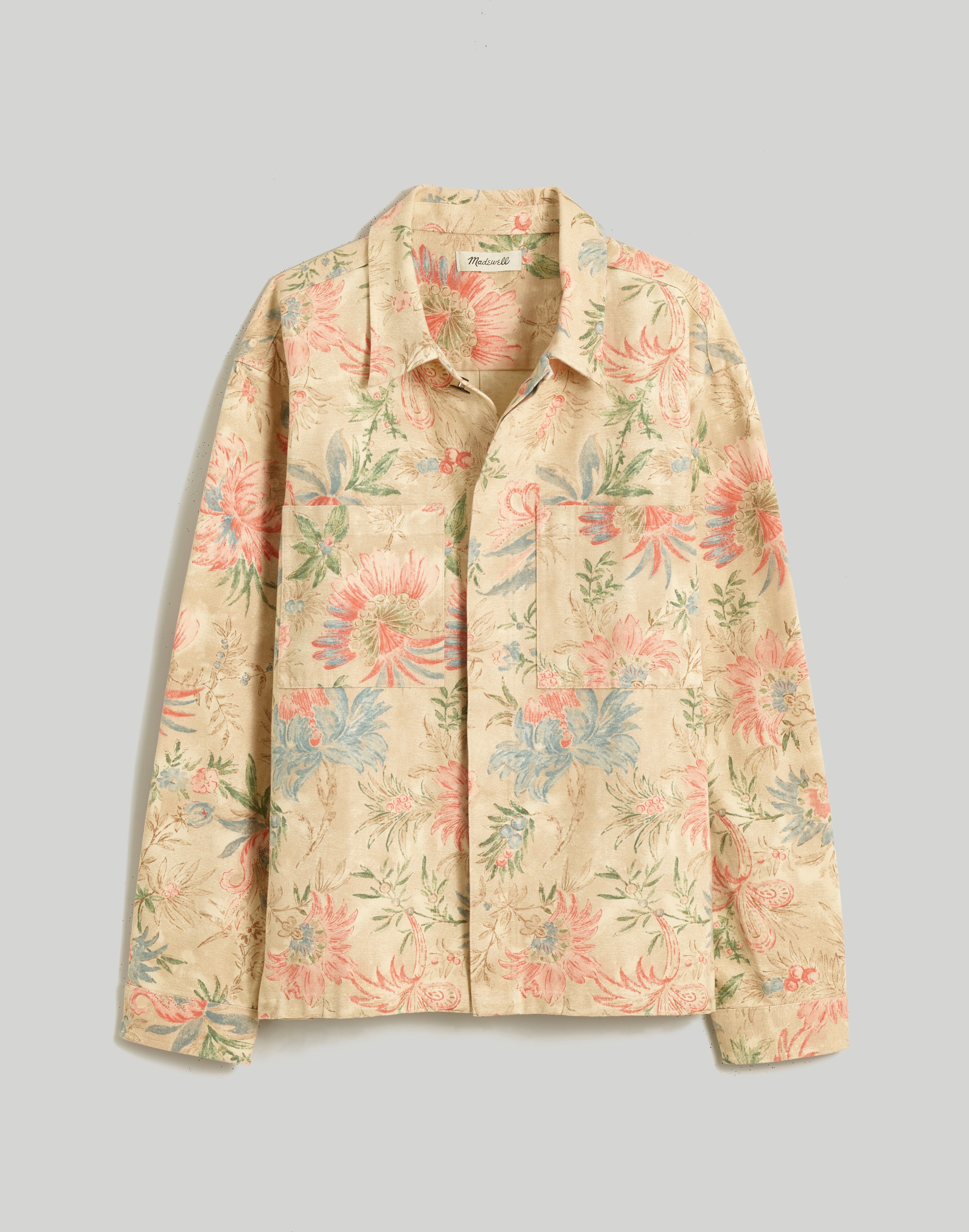 Canvas Boxy Shirt-Jacket in Floral | Madewell