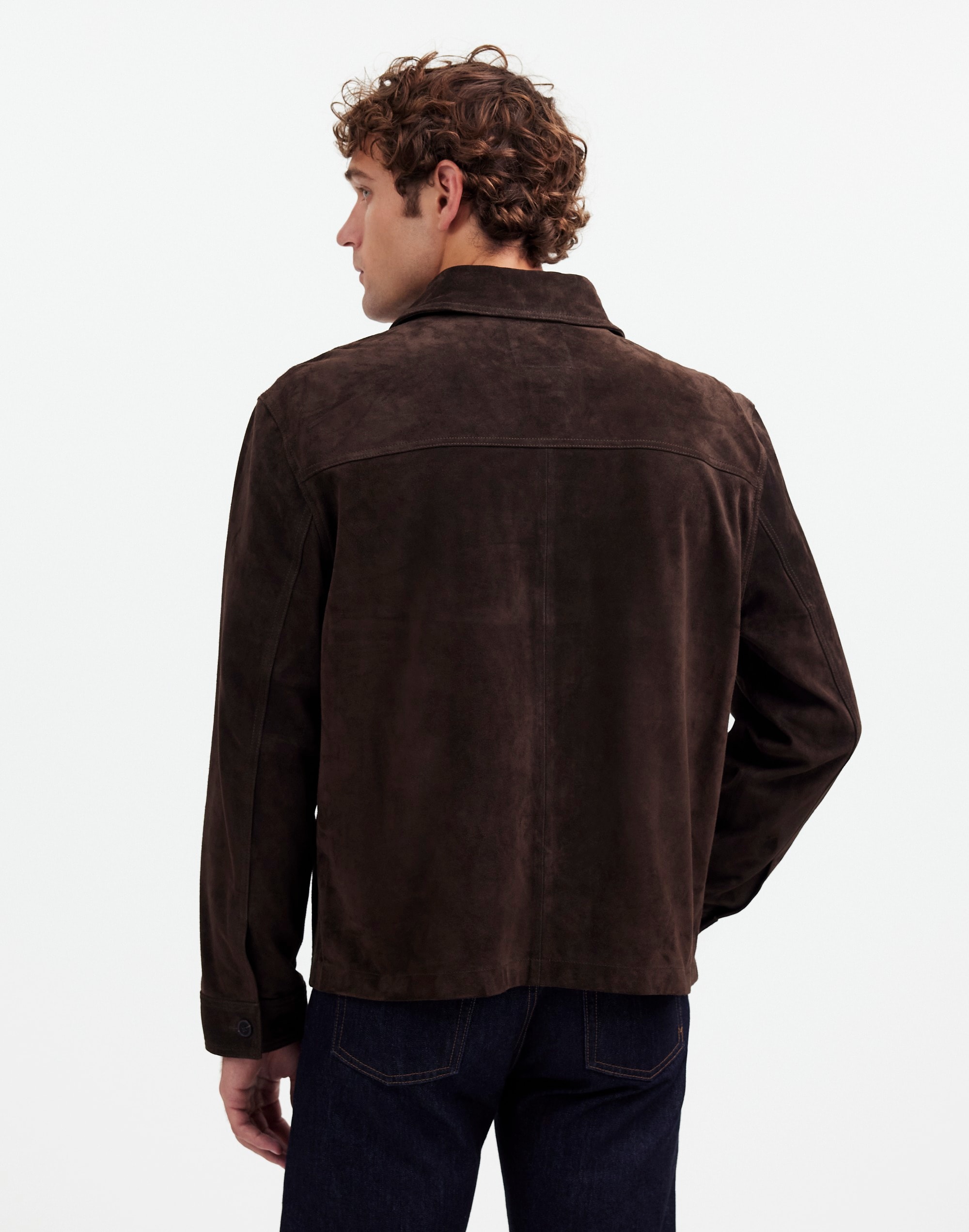 Suede Leather Boxy Shirt-Jacket | Madewell