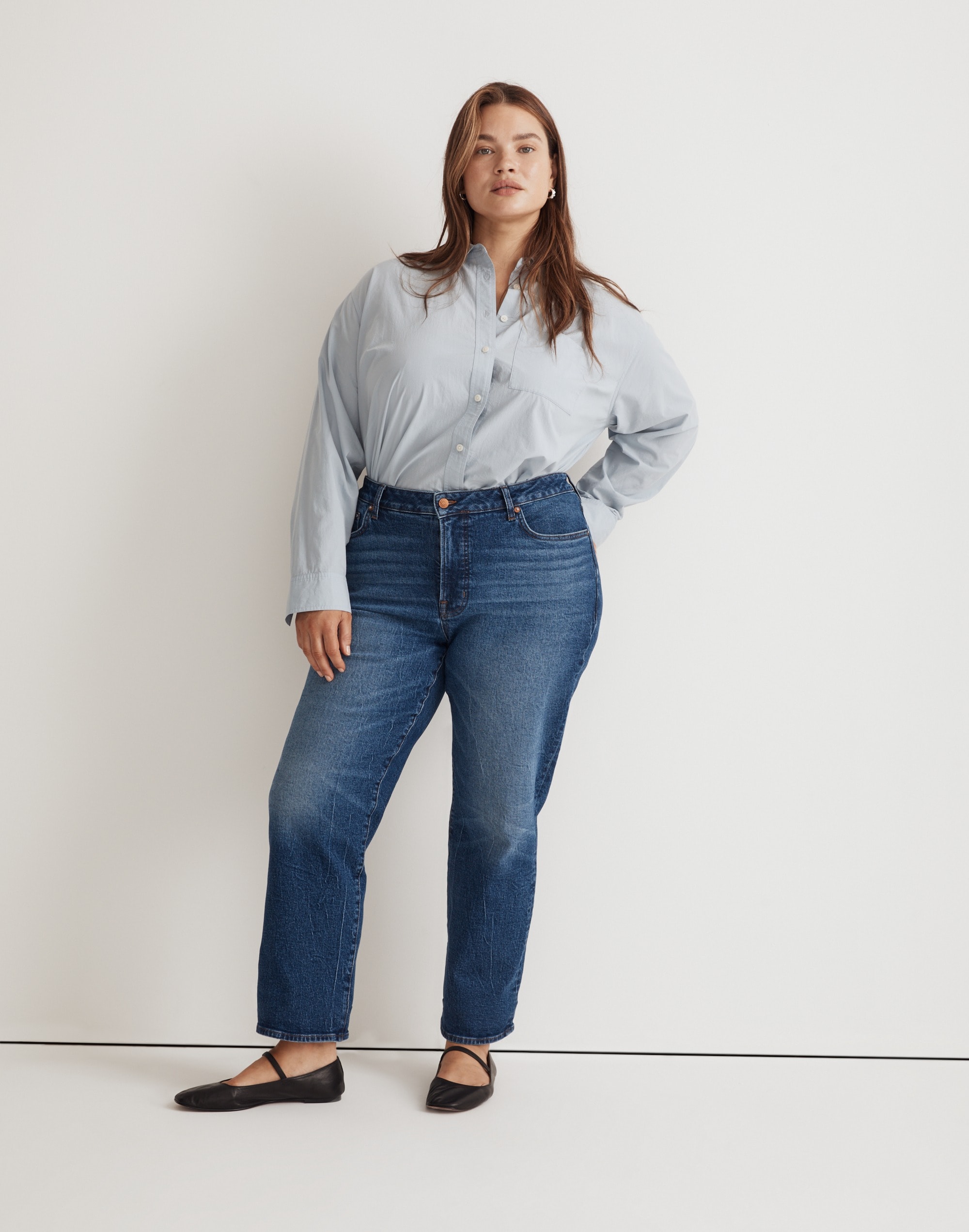 The Plus '90s Straight Jean in Barlow Wash