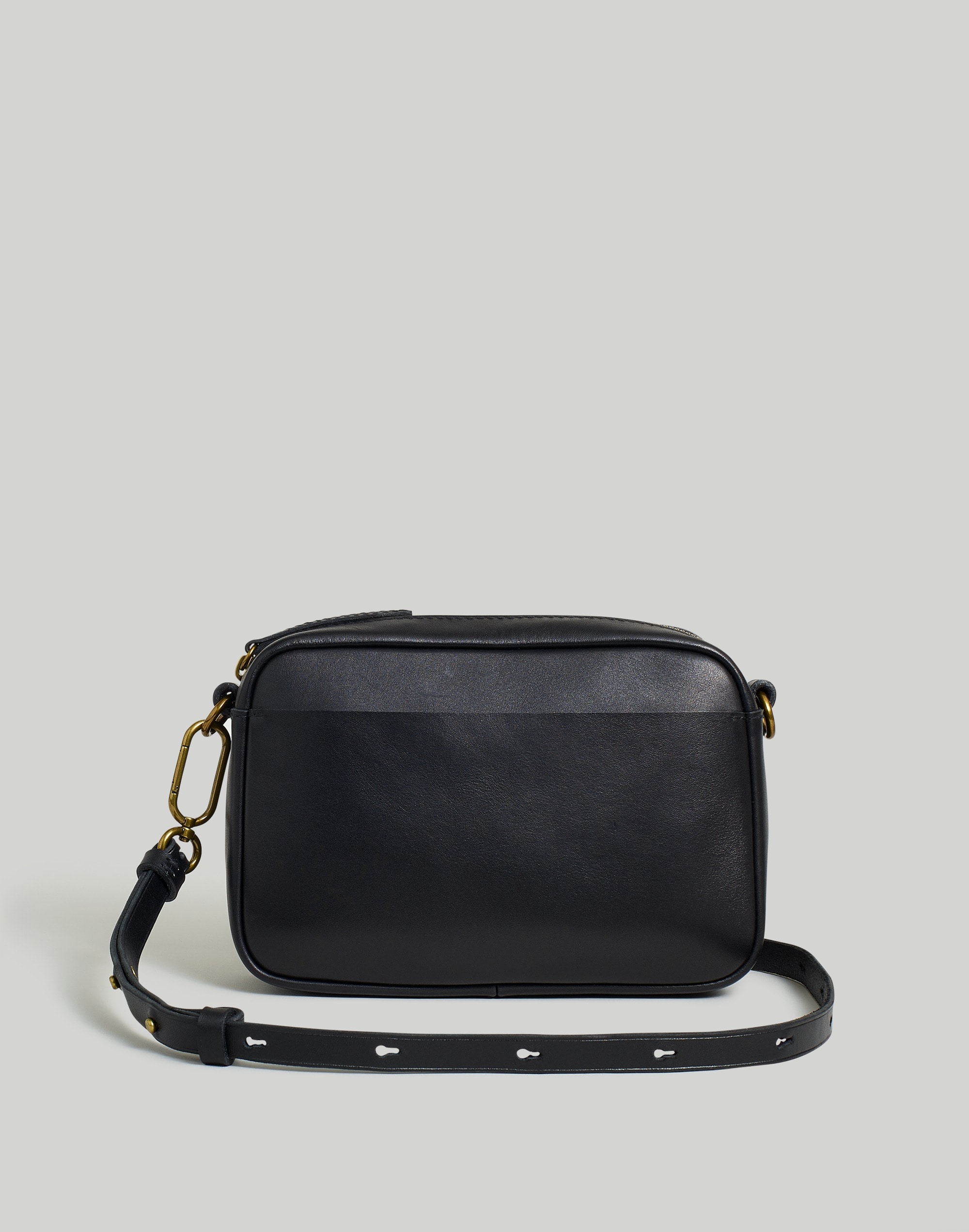 Madewell The Leather Carabiner Crossbody Sling Bag: Webbing Strap Edition in Timber Beam - Size One S