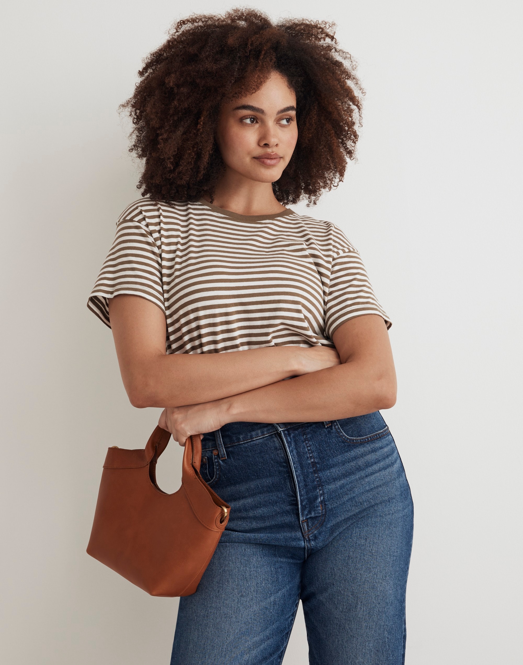  Madewell Women's The Sydney Cutout Tote in Leather, Burnished  Caramel, Tan, One Size : Clothing, Shoes & Jewelry