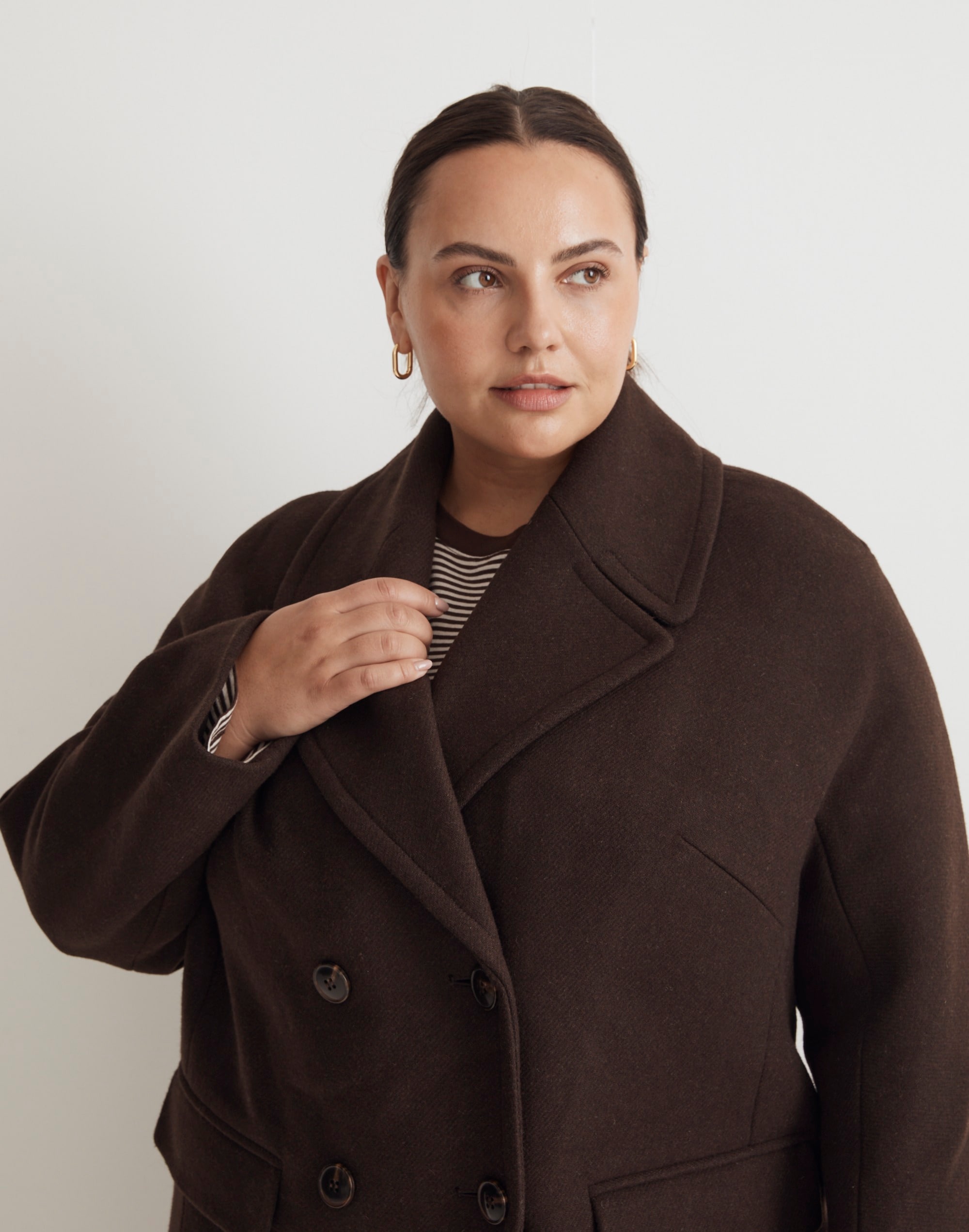 The Plus Gianna Coat in Plaid Insuluxe Fabric