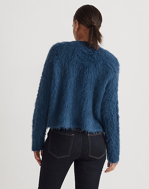 Brushed V-Neck Cardigan Sweater