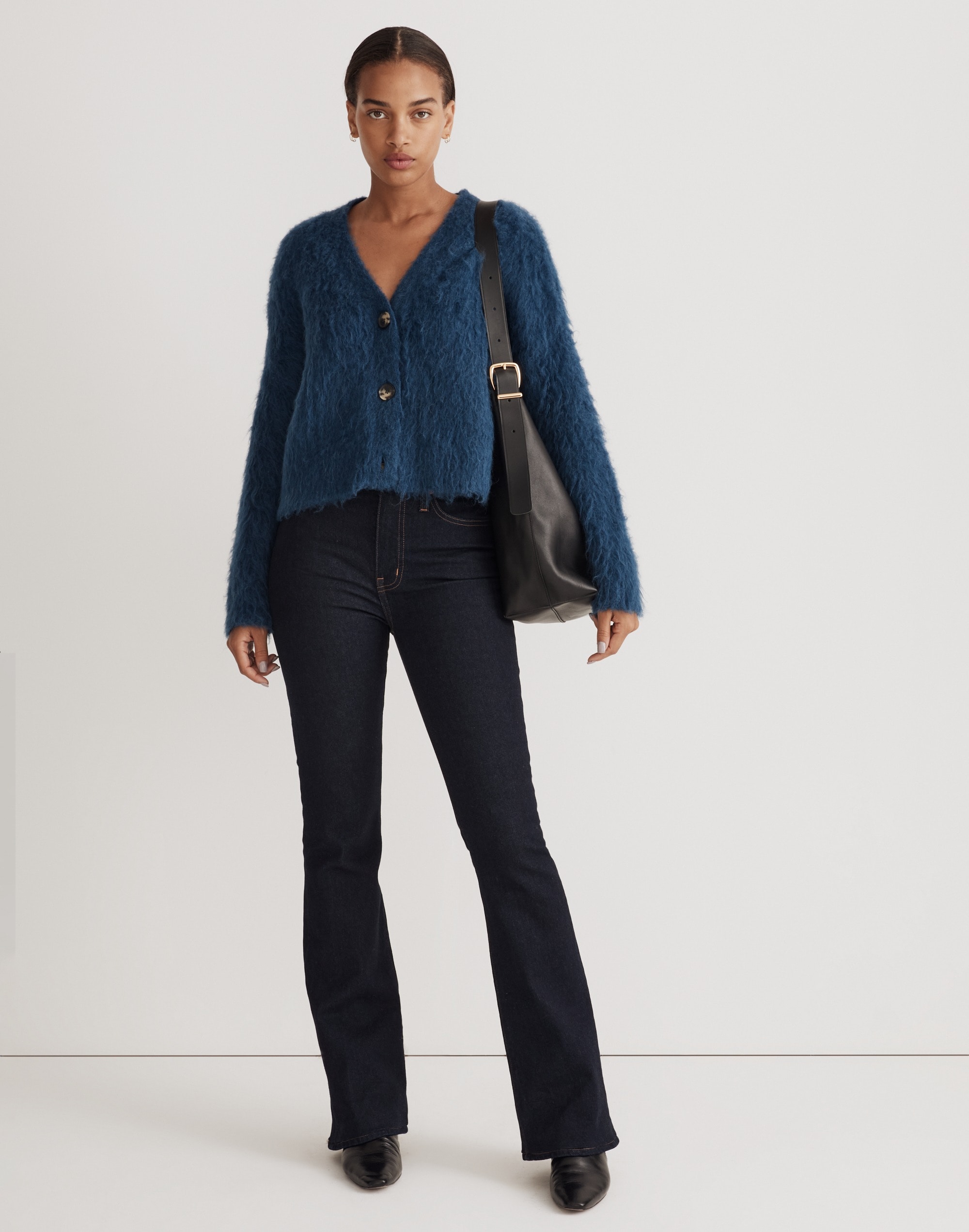 Brushed V-Neck Cardigan Sweater | Madewell