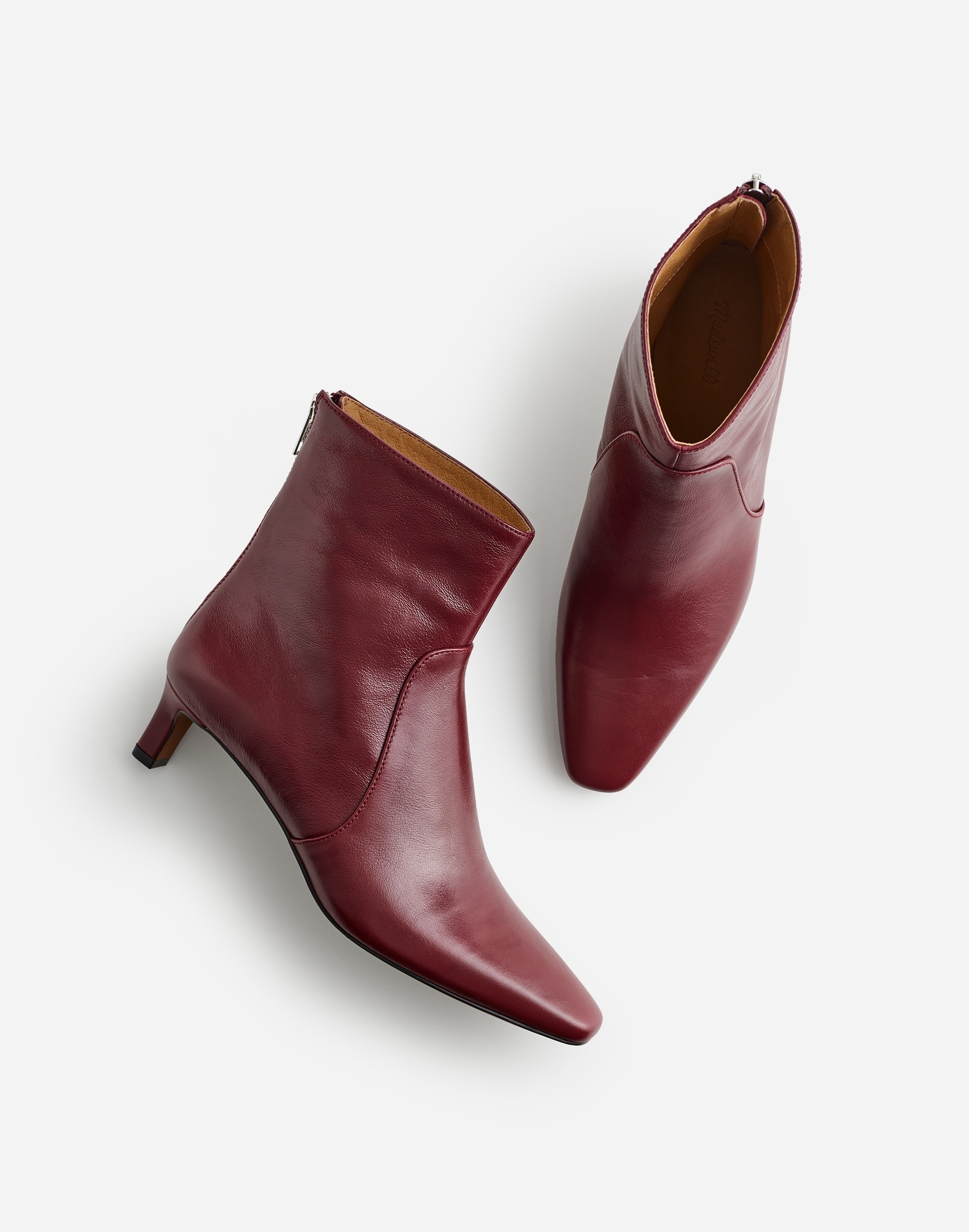 Mw The Dimes Kitten-heel Boot In Deep Merlot