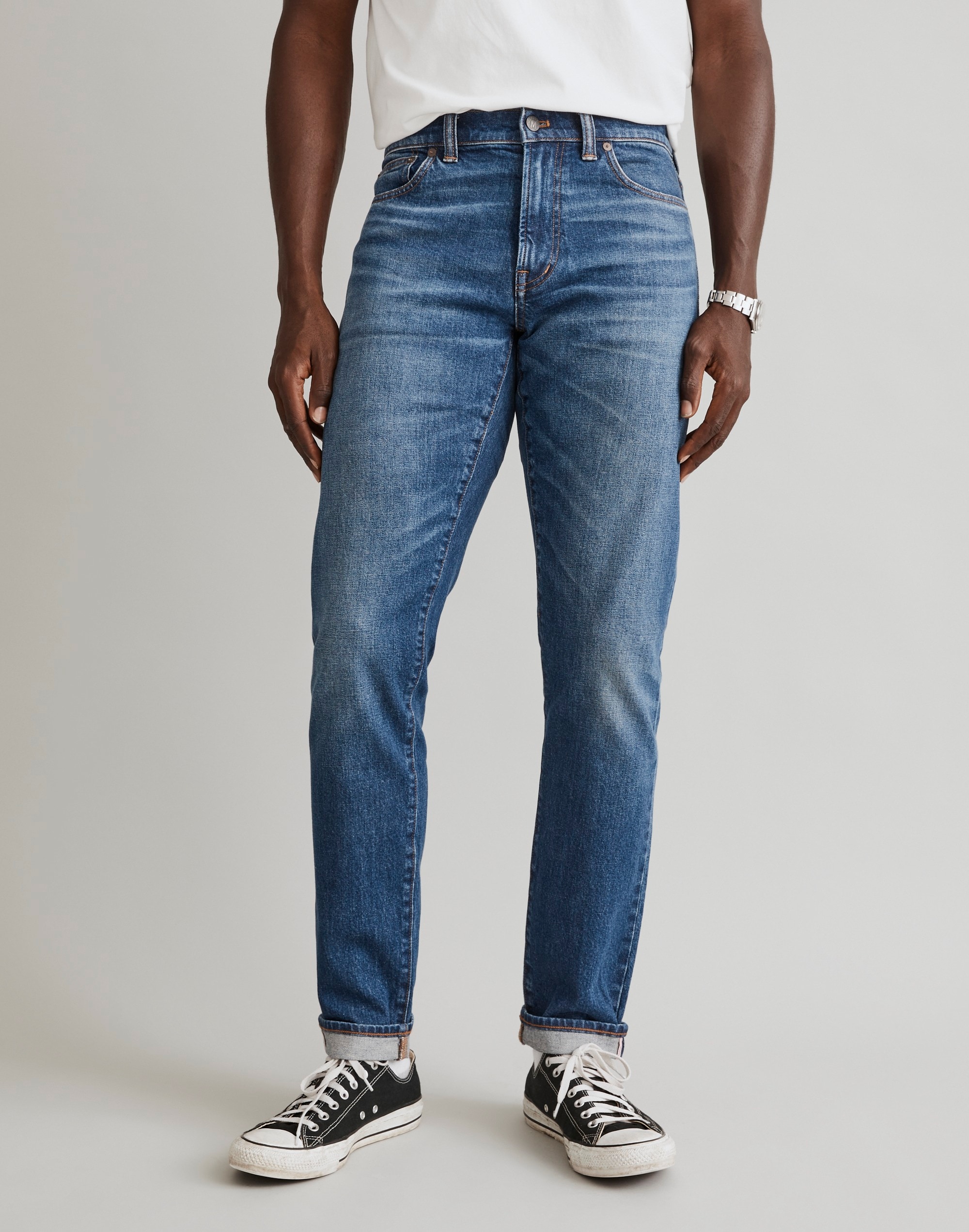 Nolen Double-Button Distressed Skinny YMI Jeans (Medium) · NanaMacs