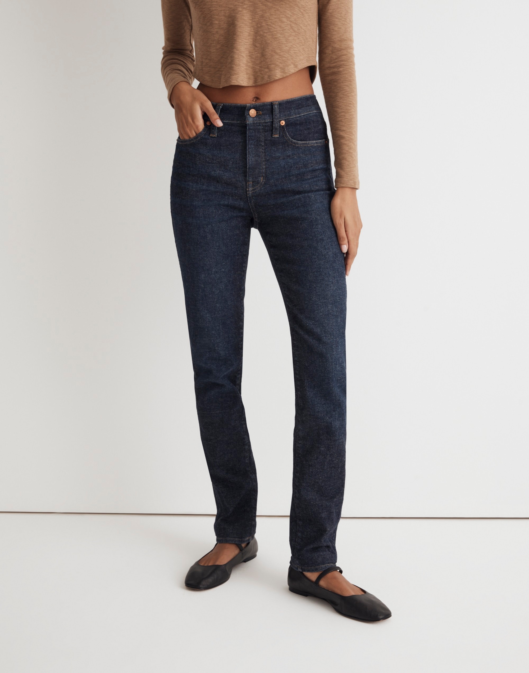 Mid-Rise Stovepipe Jeans in Dalesford Wash