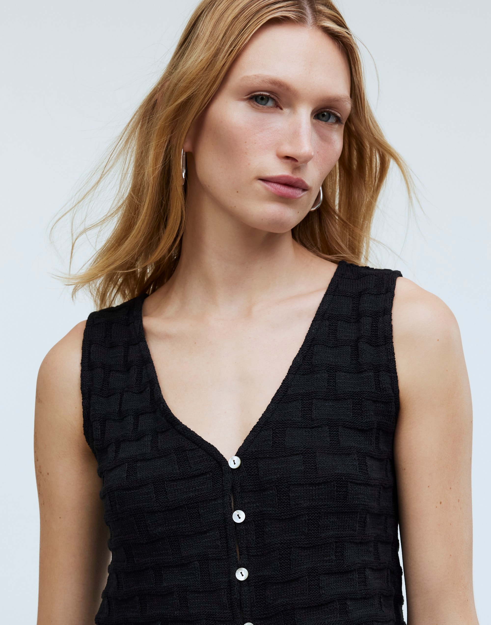 Basketweave-Stitch Vest | Madewell