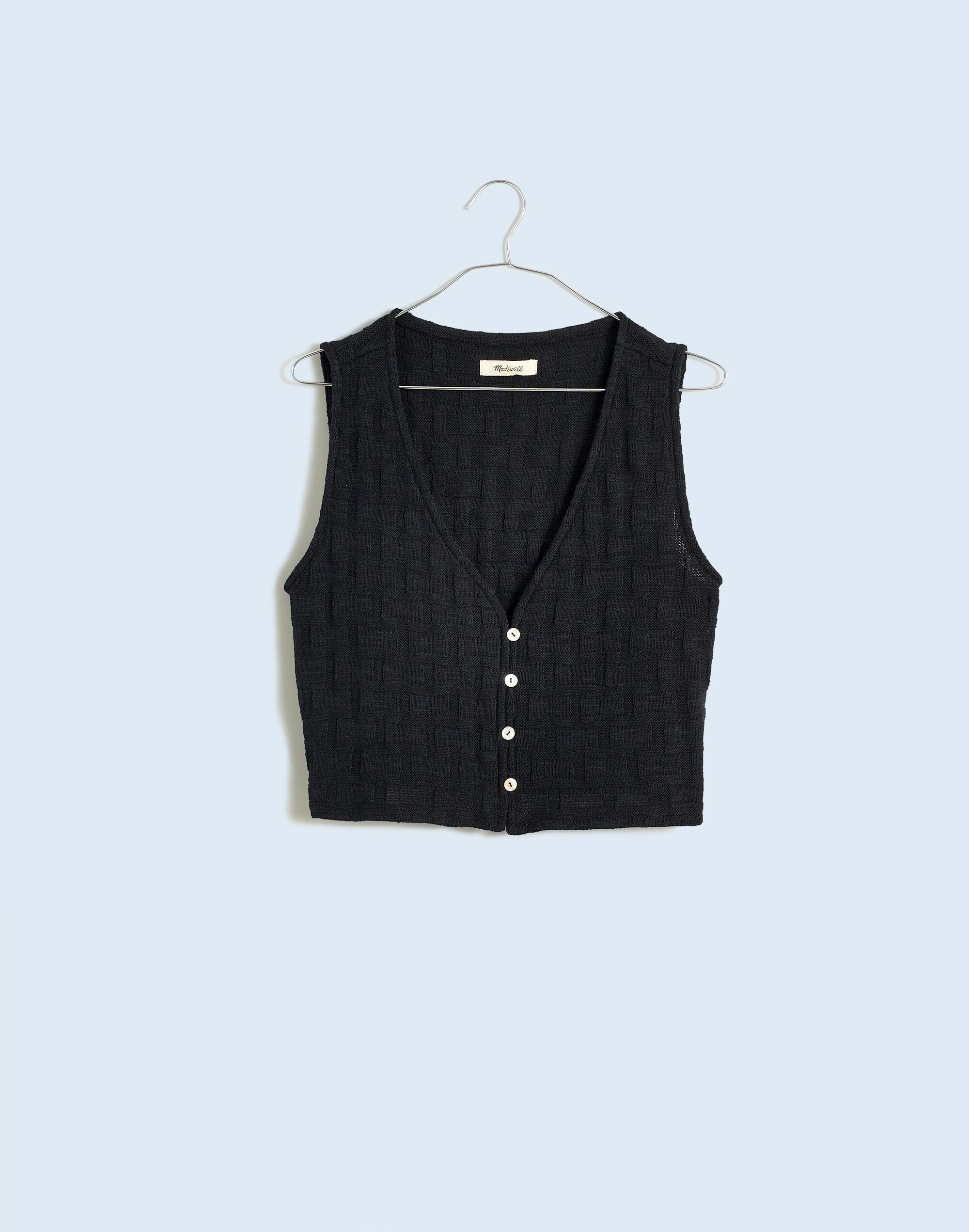 Basketweave-Stitch Vest | Madewell