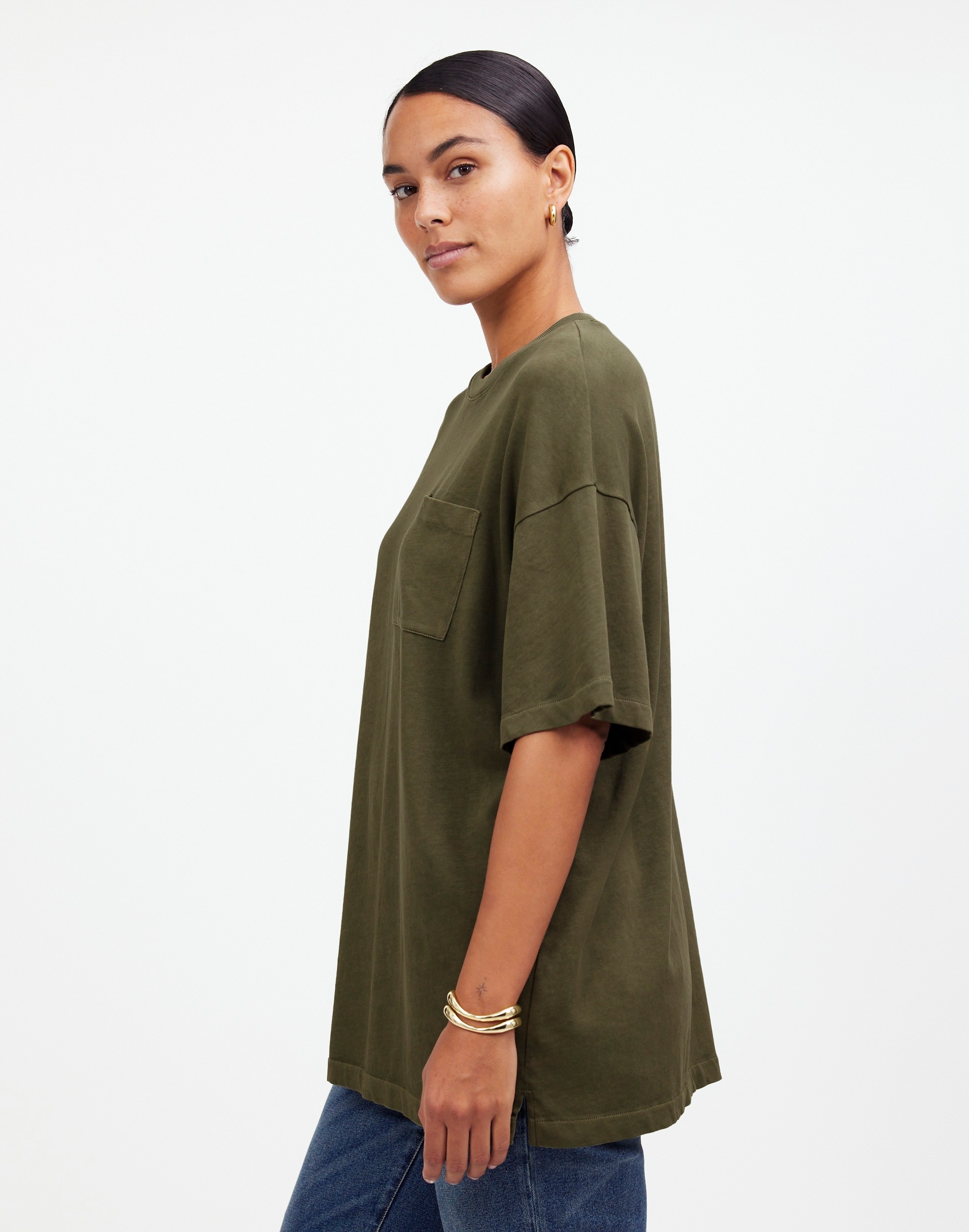 Garment-Dyed Oversized Pocket Tee | Madewell