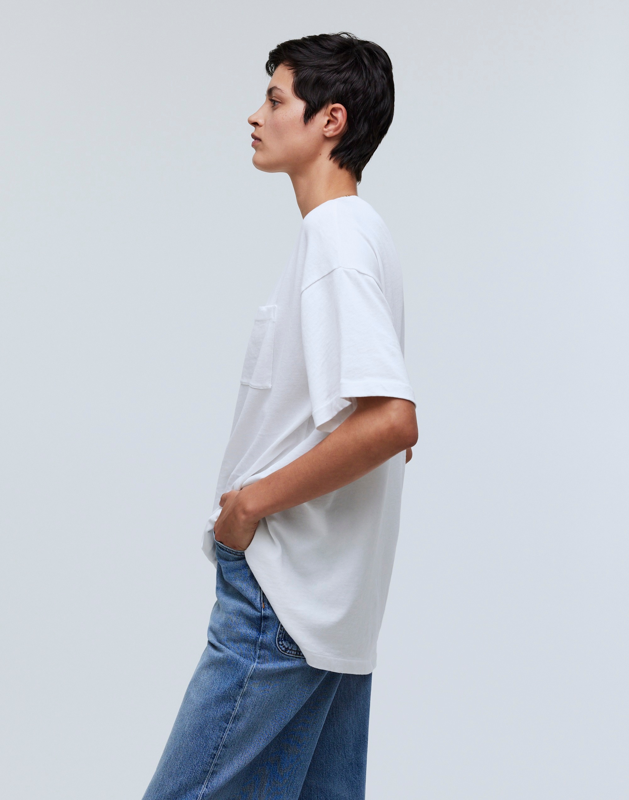 Garment-Dyed Oversized Pocket Tee | Madewell