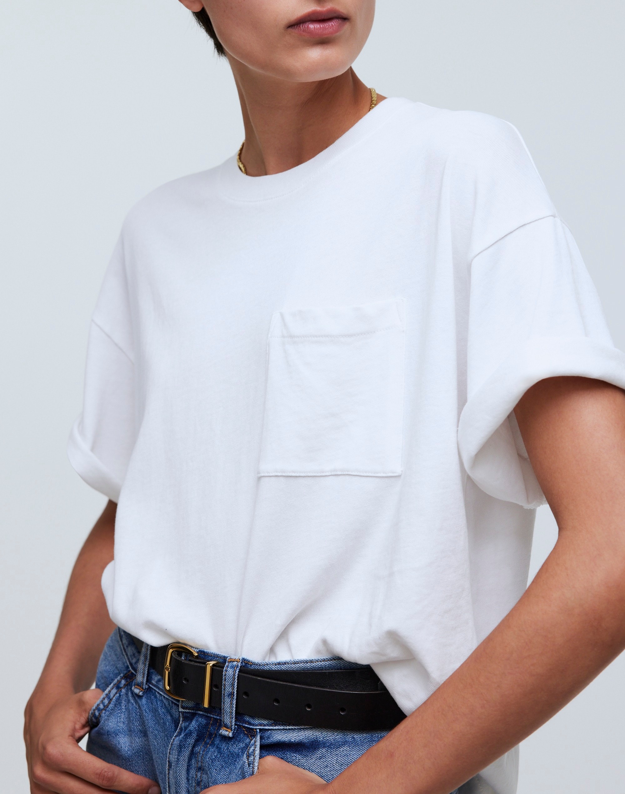 Garment-Dyed Oversized Pocket Tee