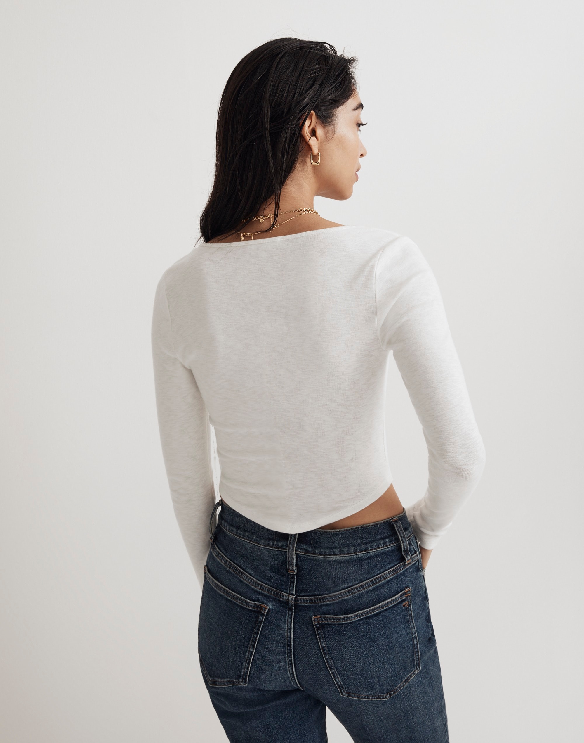 Split-Neck Long-Sleeve Tee | Madewell