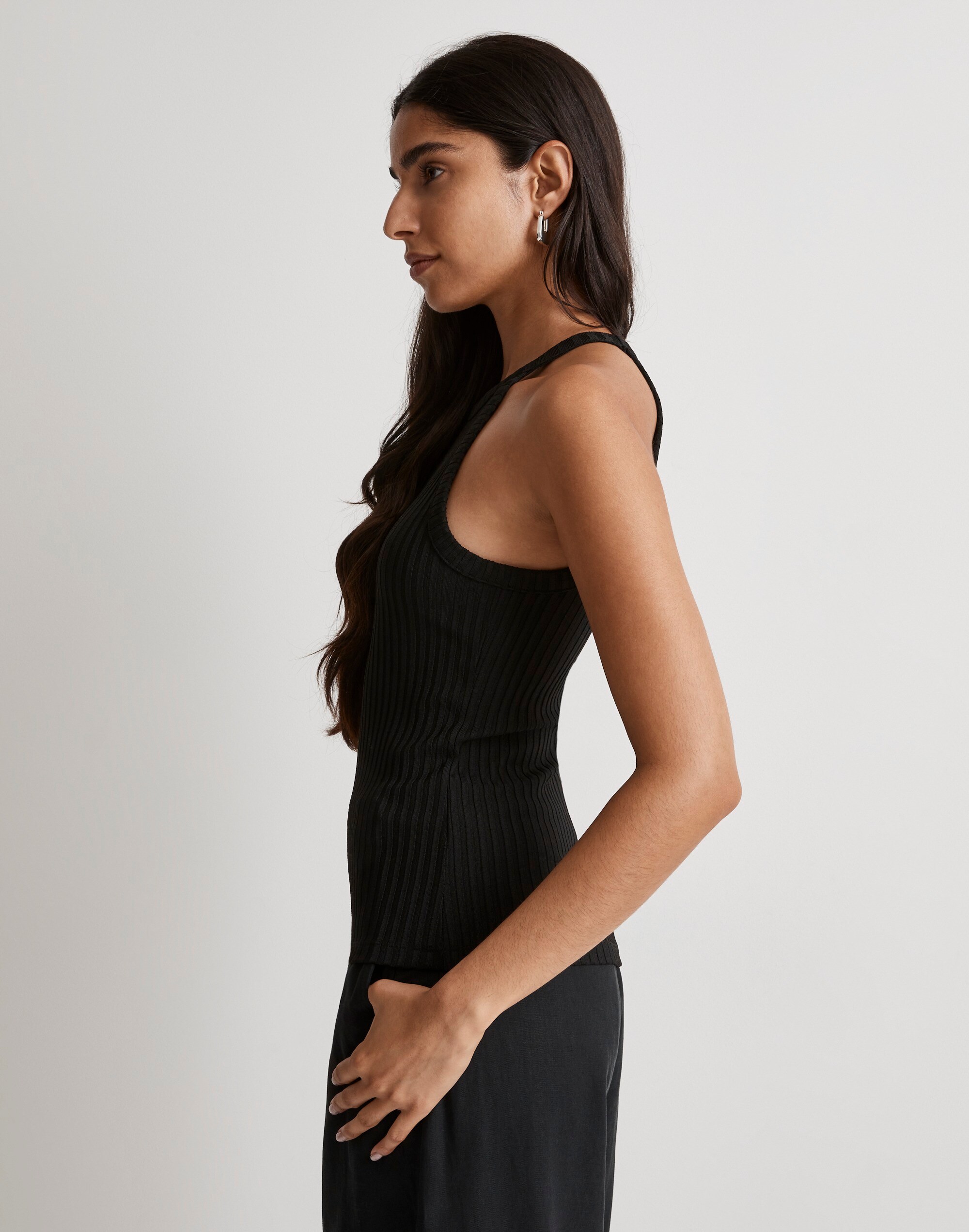 Ribbed Cutaway Crewneck Tank | Madewell