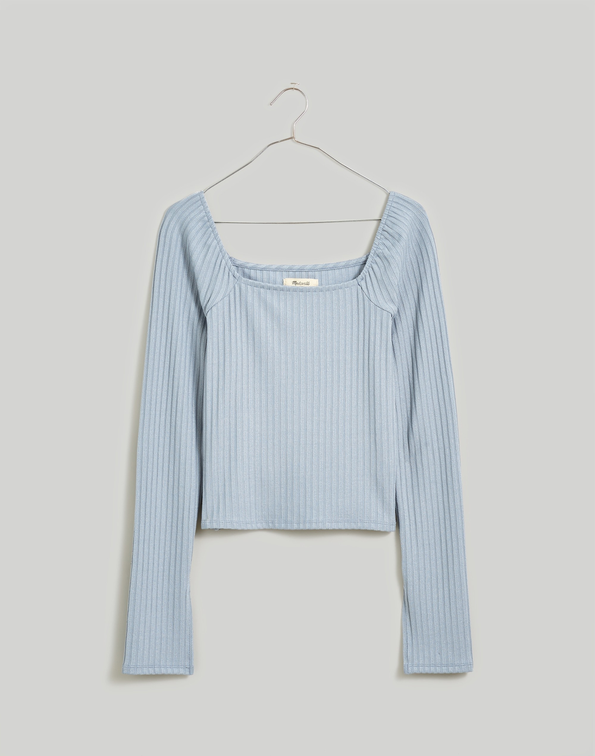 Ribbed Square-Neck Long-Sleeve Tee | Madewell