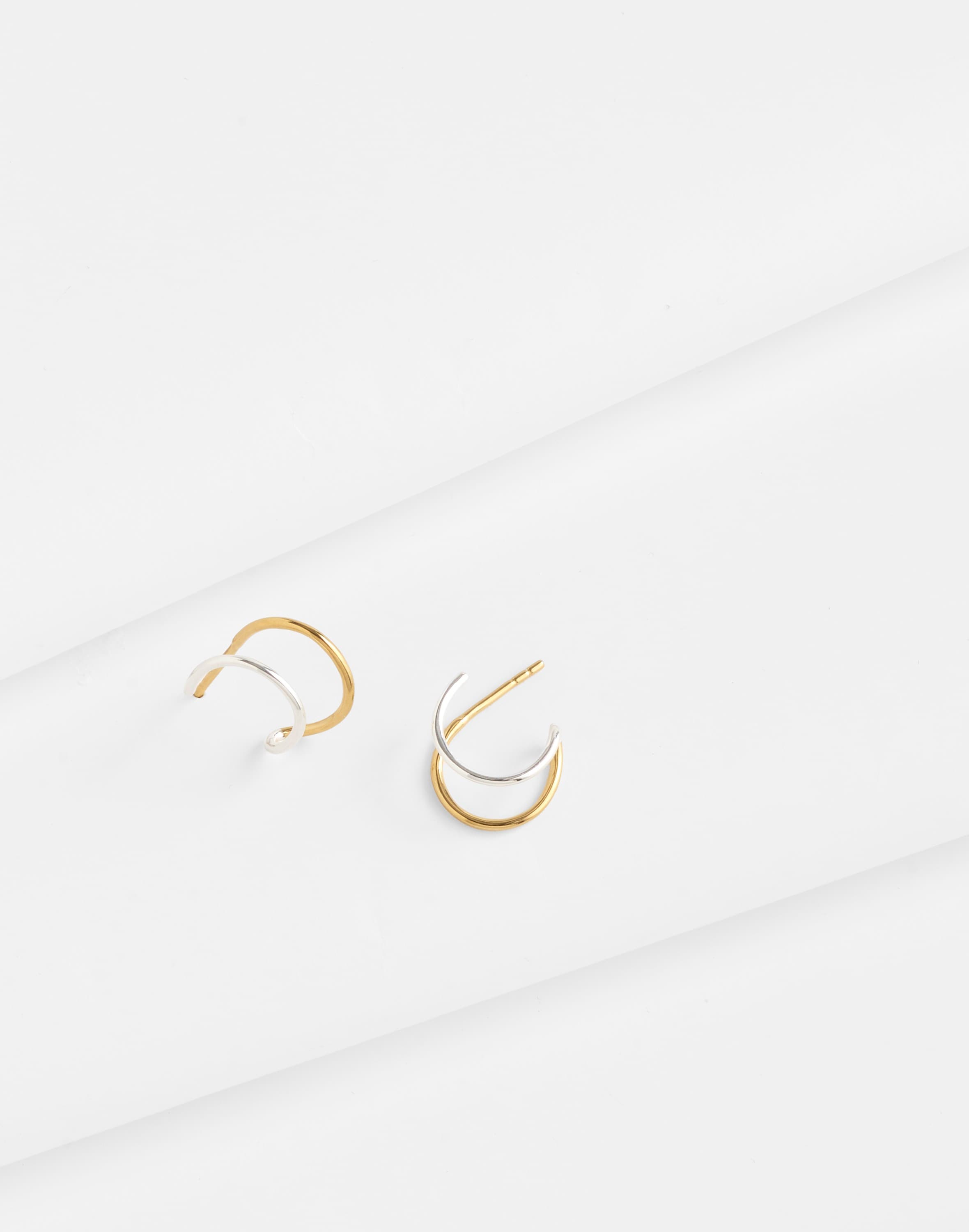 Demi-Fine Double Hoop Earrings | Madewell