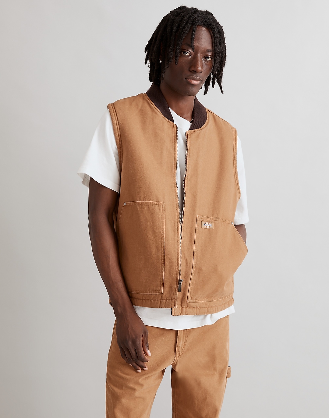 Dickies® Stonewashed Duck High Pile Fleece-Lined Vest