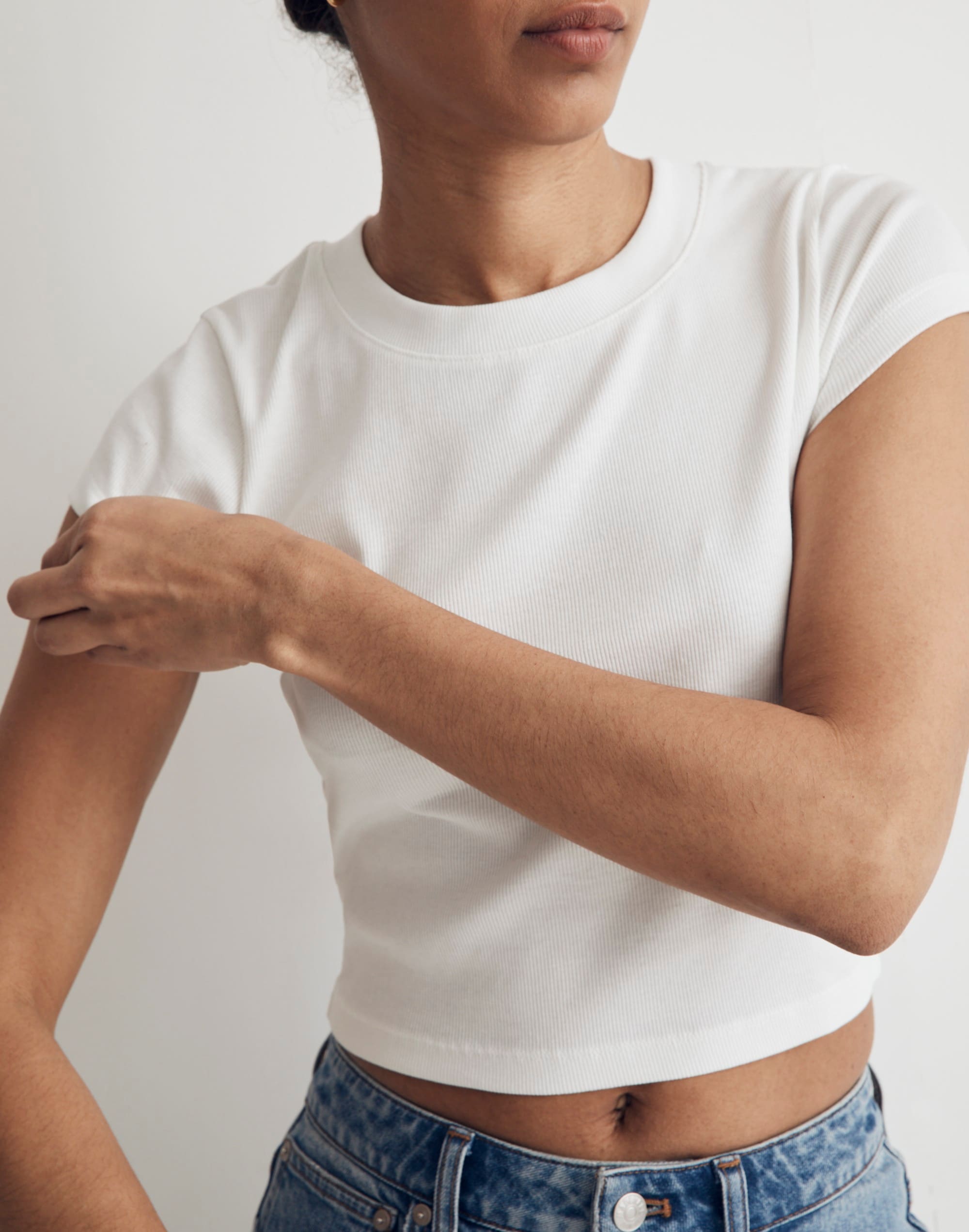 Supima® Rib Crop Tee | Madewell