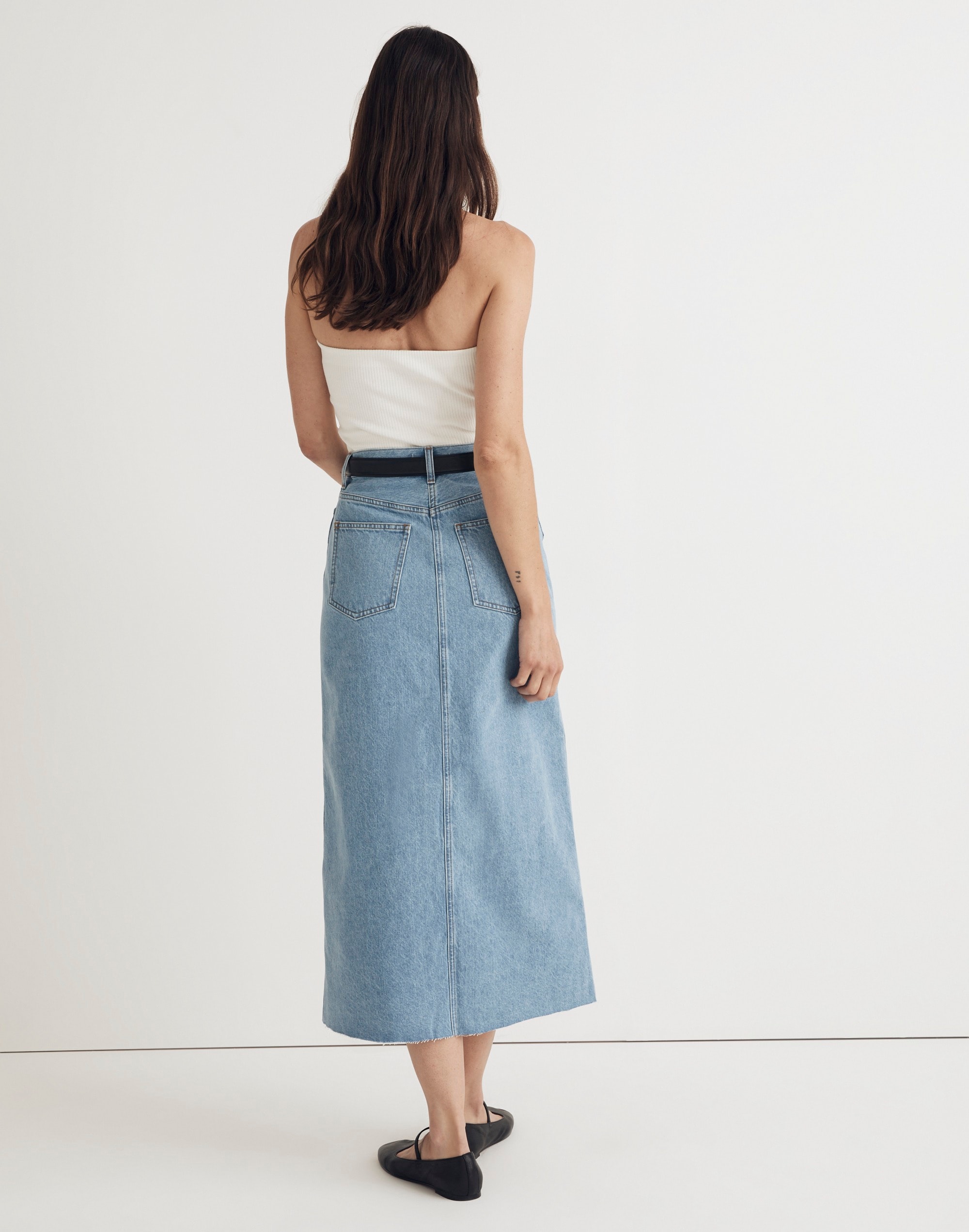 Denim Maxi Skirt in Merrimon Wash | Madewell