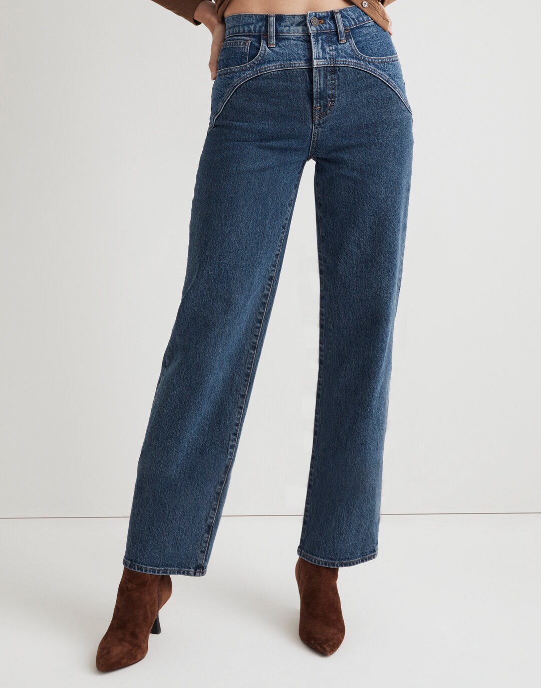The Perfect Vintage Wide-Leg Crop Jean in Sonoma Wash: Yoke Edition