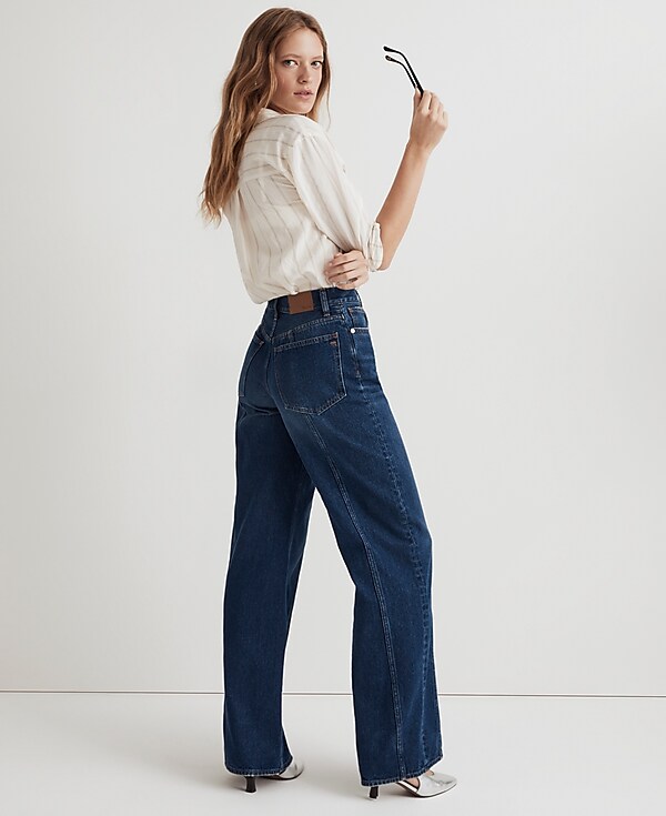 Superwide-Leg Jeans in Carrington Wash: Twisted-Seam Edition