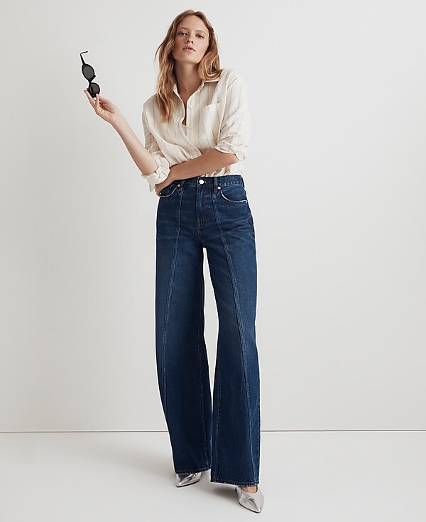 Superwide-Leg Jeans in Carrington Wash: Twisted-Seam Edition