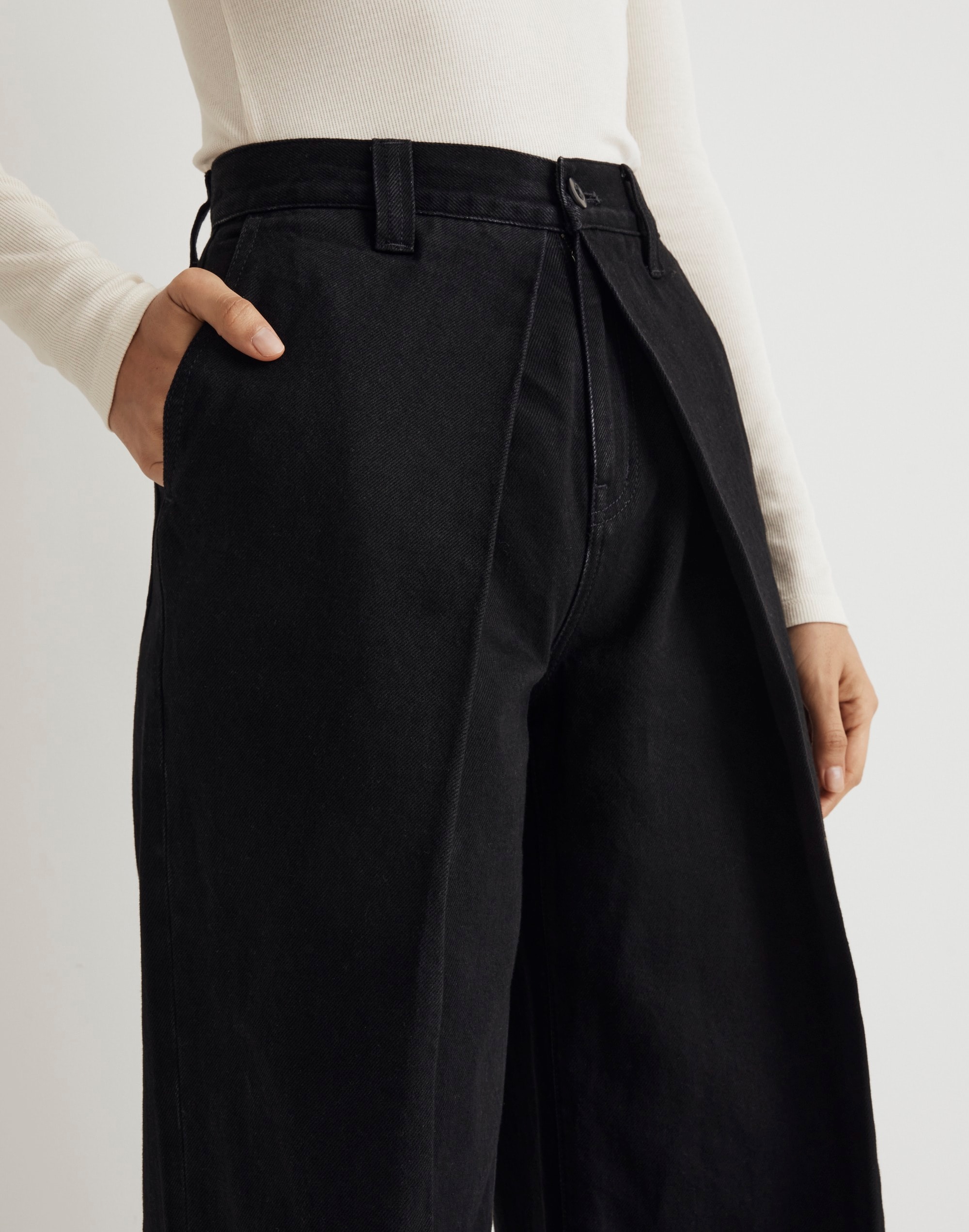 Extrawide-Leg Trouser Jeans Wilkes Wash: Pleat Edition