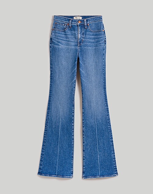 Skinny Flare Jeans in Calvino Wash: Crease Edition