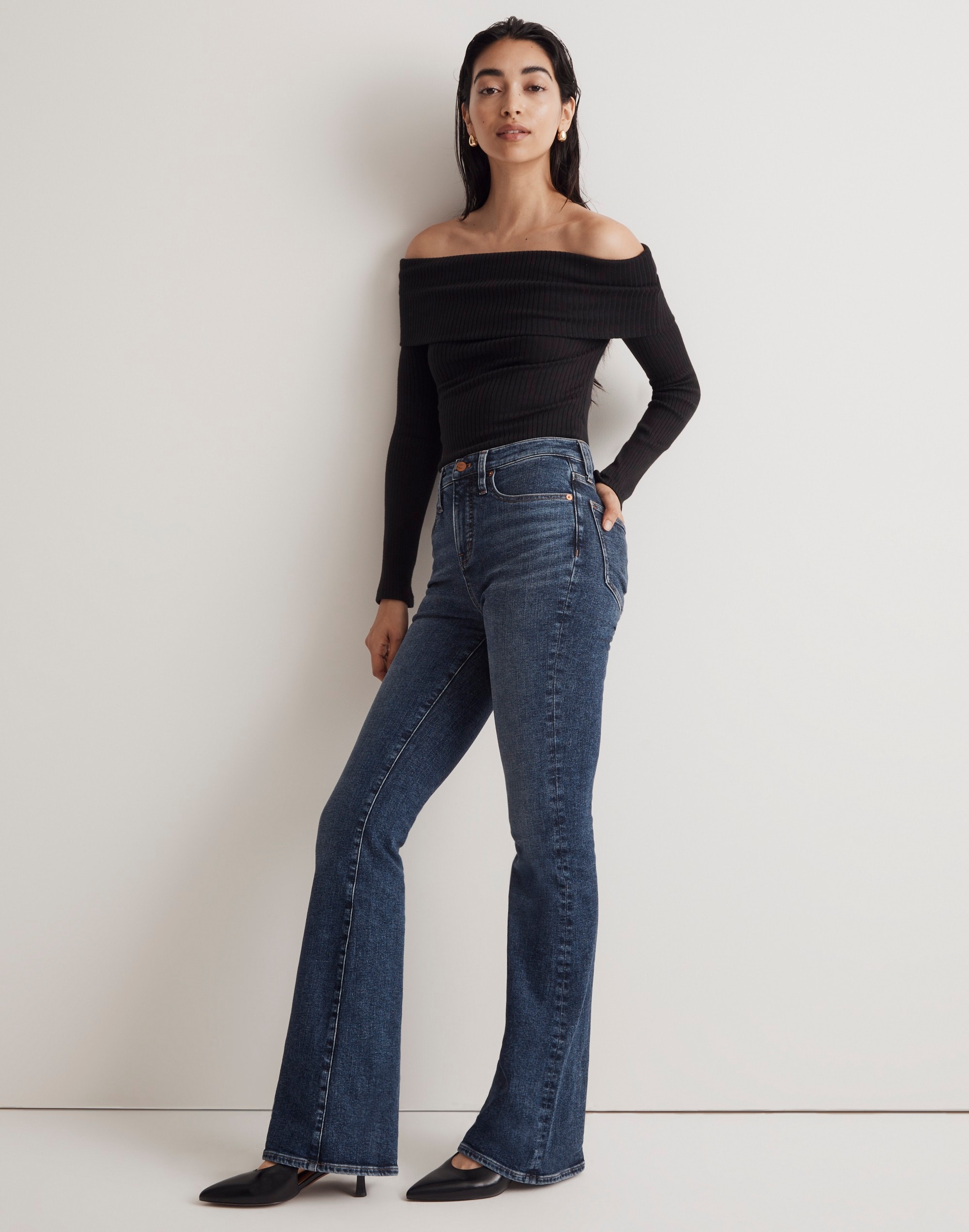 The Tall Perfect Vintage Flare Jean in Sherborn Wash