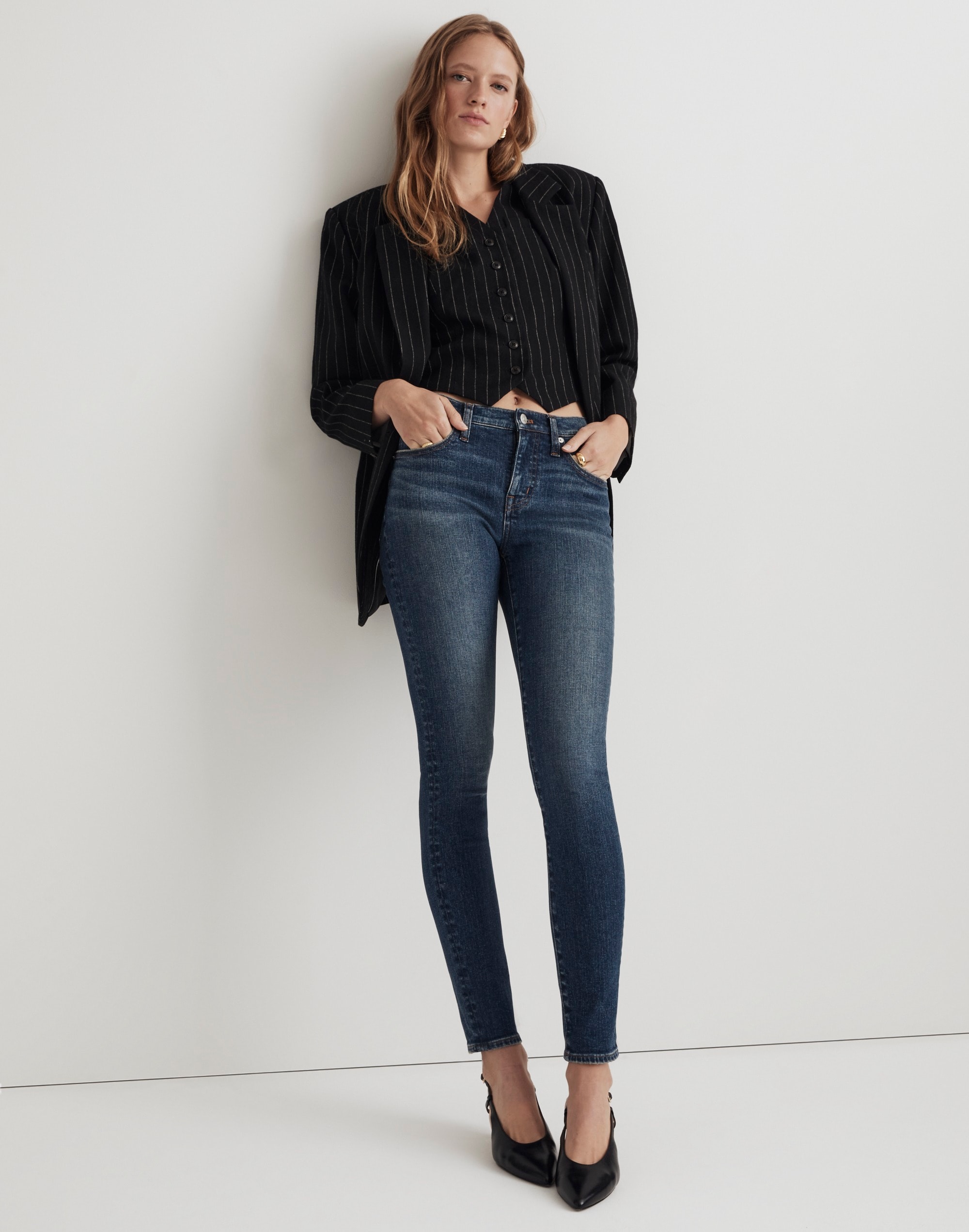 J Brand Maria High Rise Photo Ready Skinny Jeans - Seriously Black