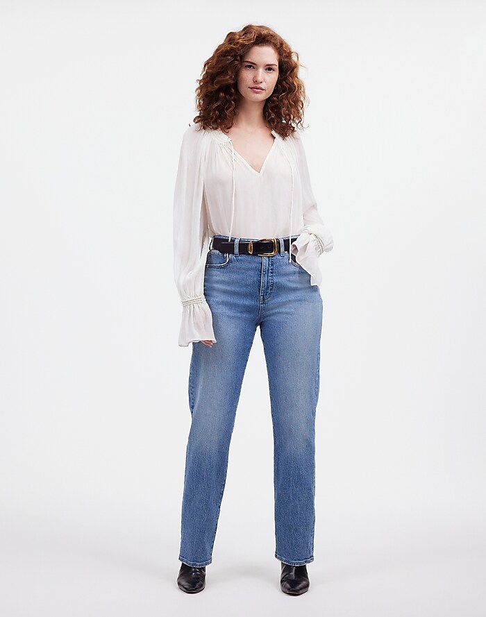 Madewell x Molly Dickson Crossover Baggy Straight Jeans