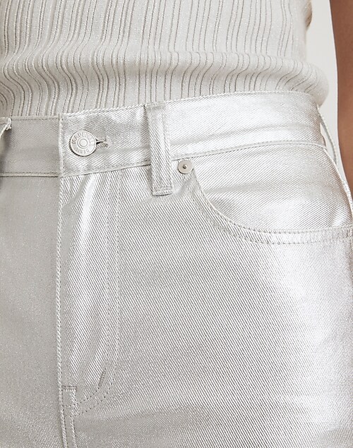 Madewell x Aimee Song Slim Tapered Pants in Faux Leather
