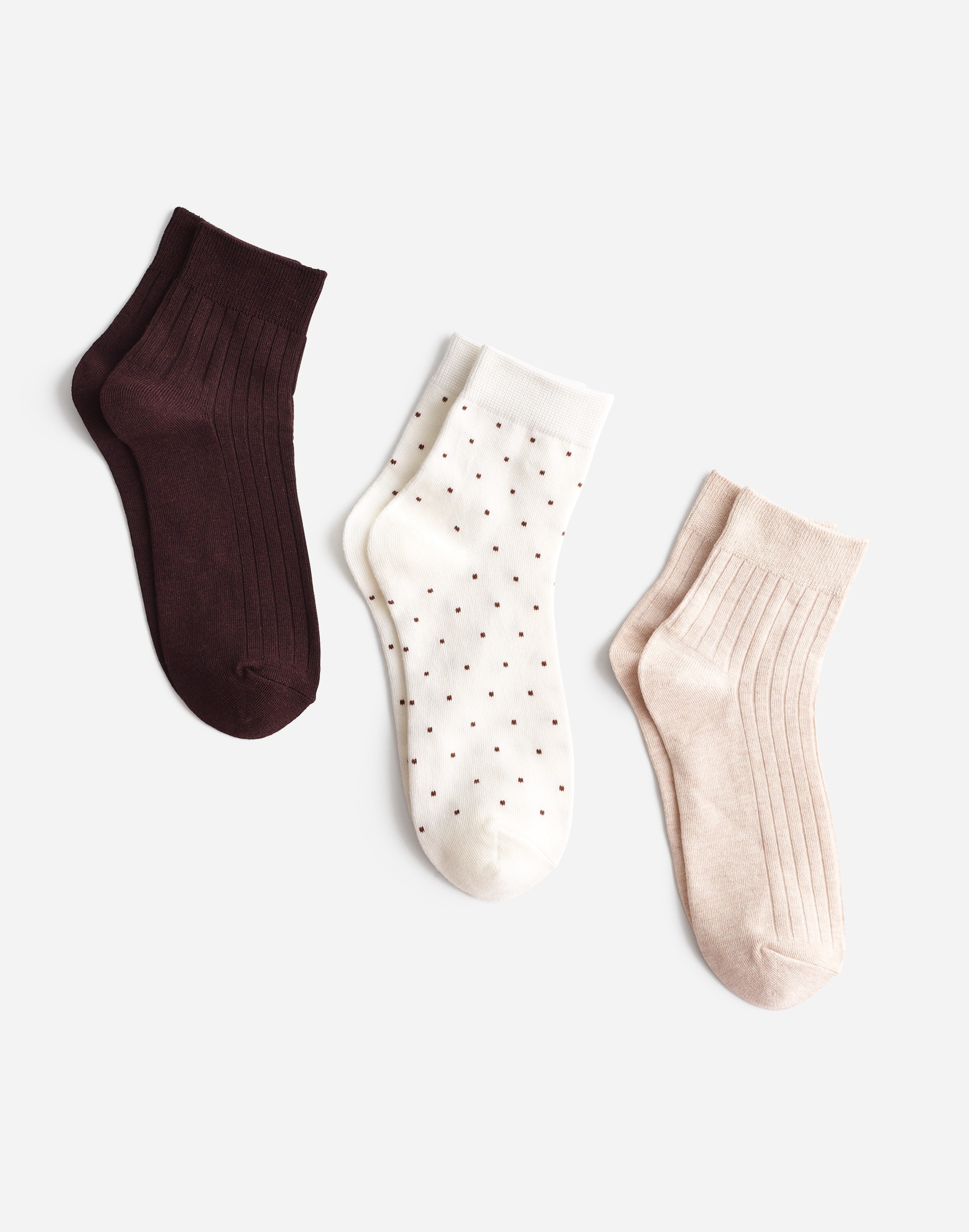 Mw Three-pack Slinky Ankle Socks In Multi