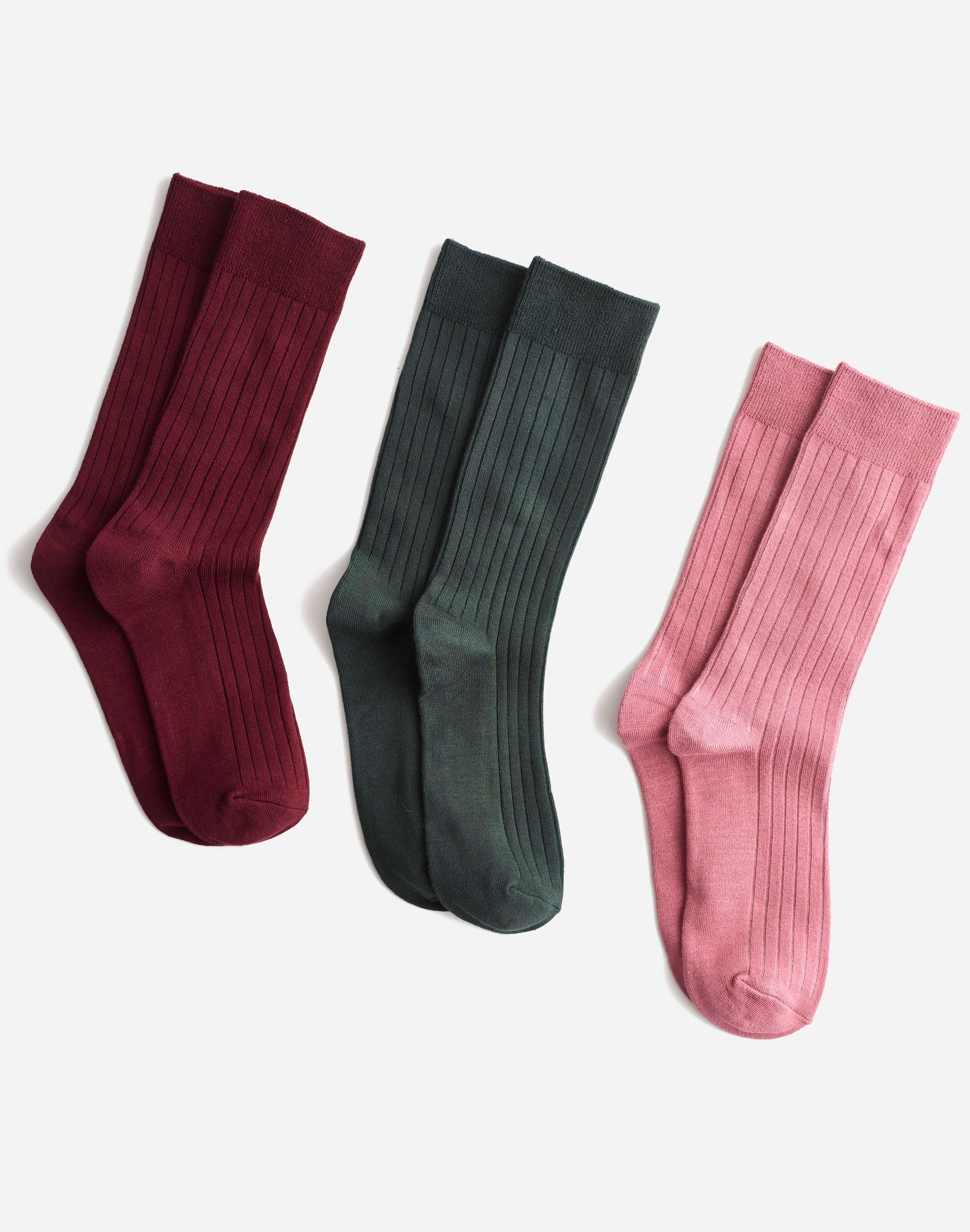 Three-Pack Slinky Ribbed Trouser Socks | Madewell